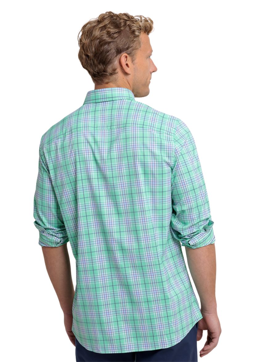 Mens River Point Plaid Printed Shirt