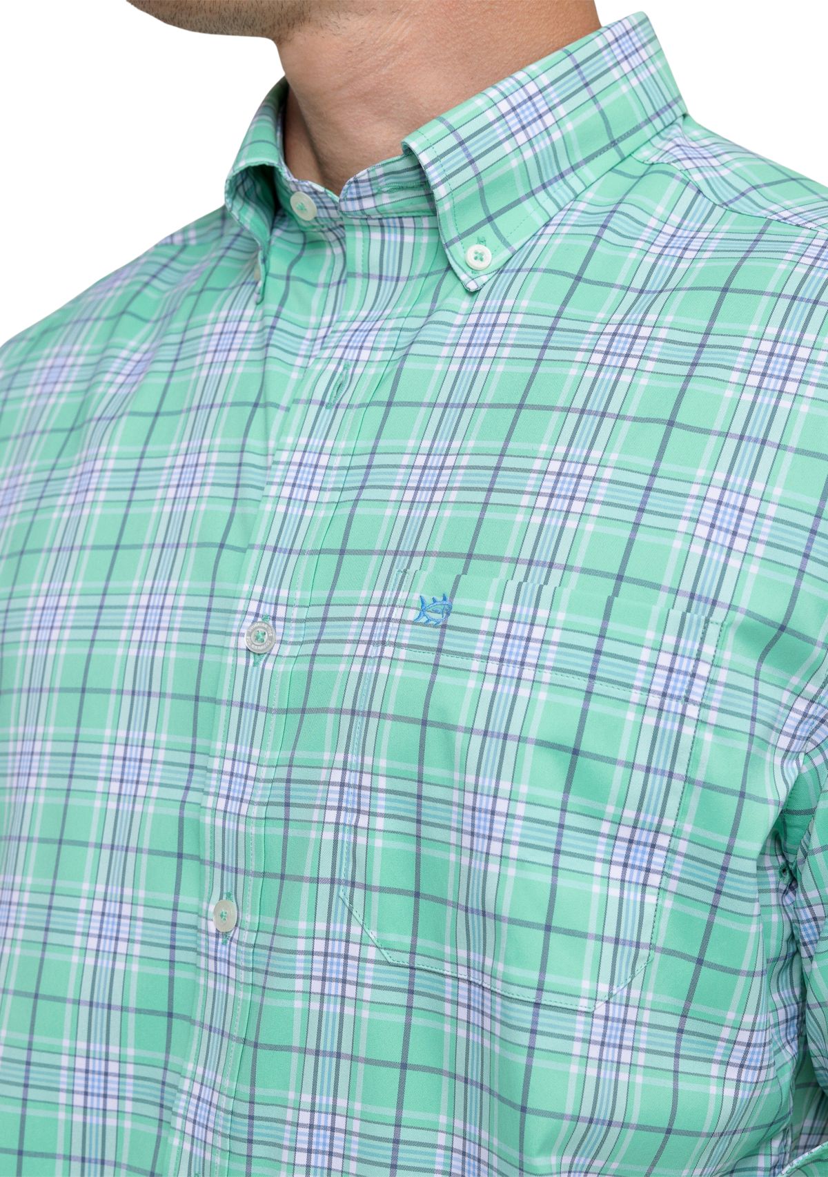 Mens River Point Plaid Printed Shirt