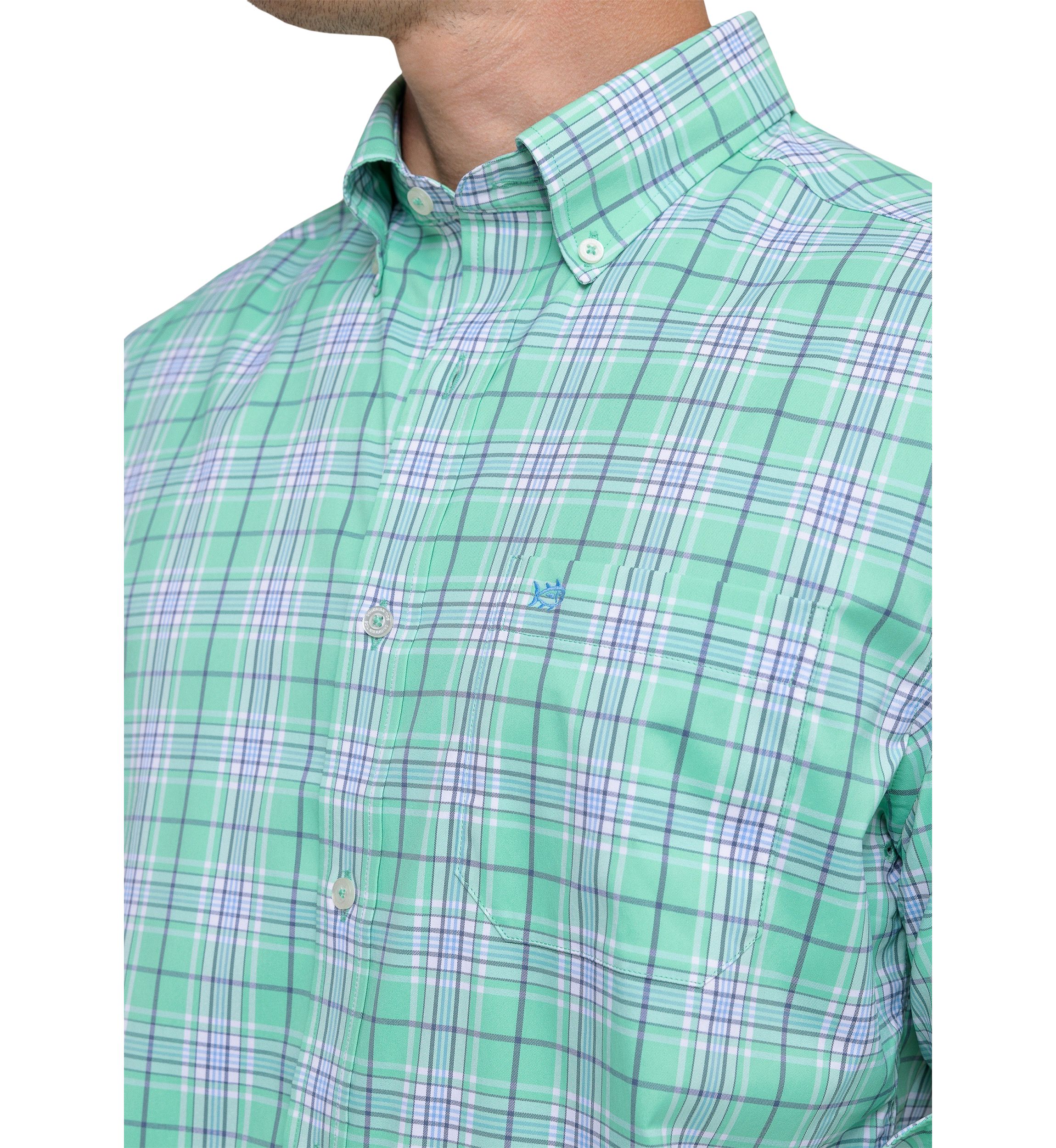 Mens River Point Plaid Printed Shirt