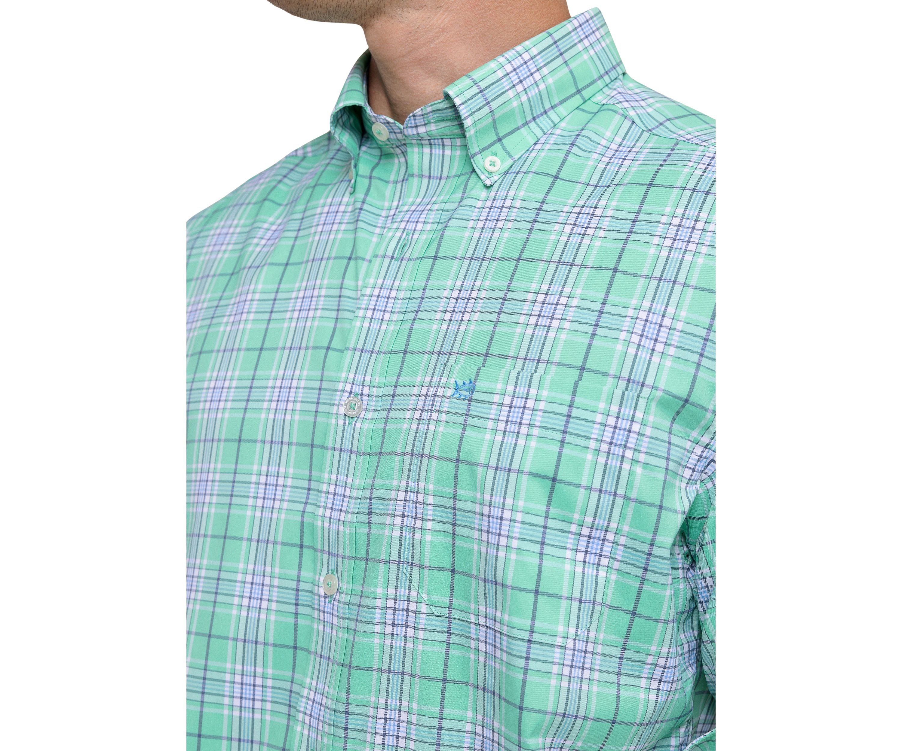 Mens River Point Plaid Printed Shirt
