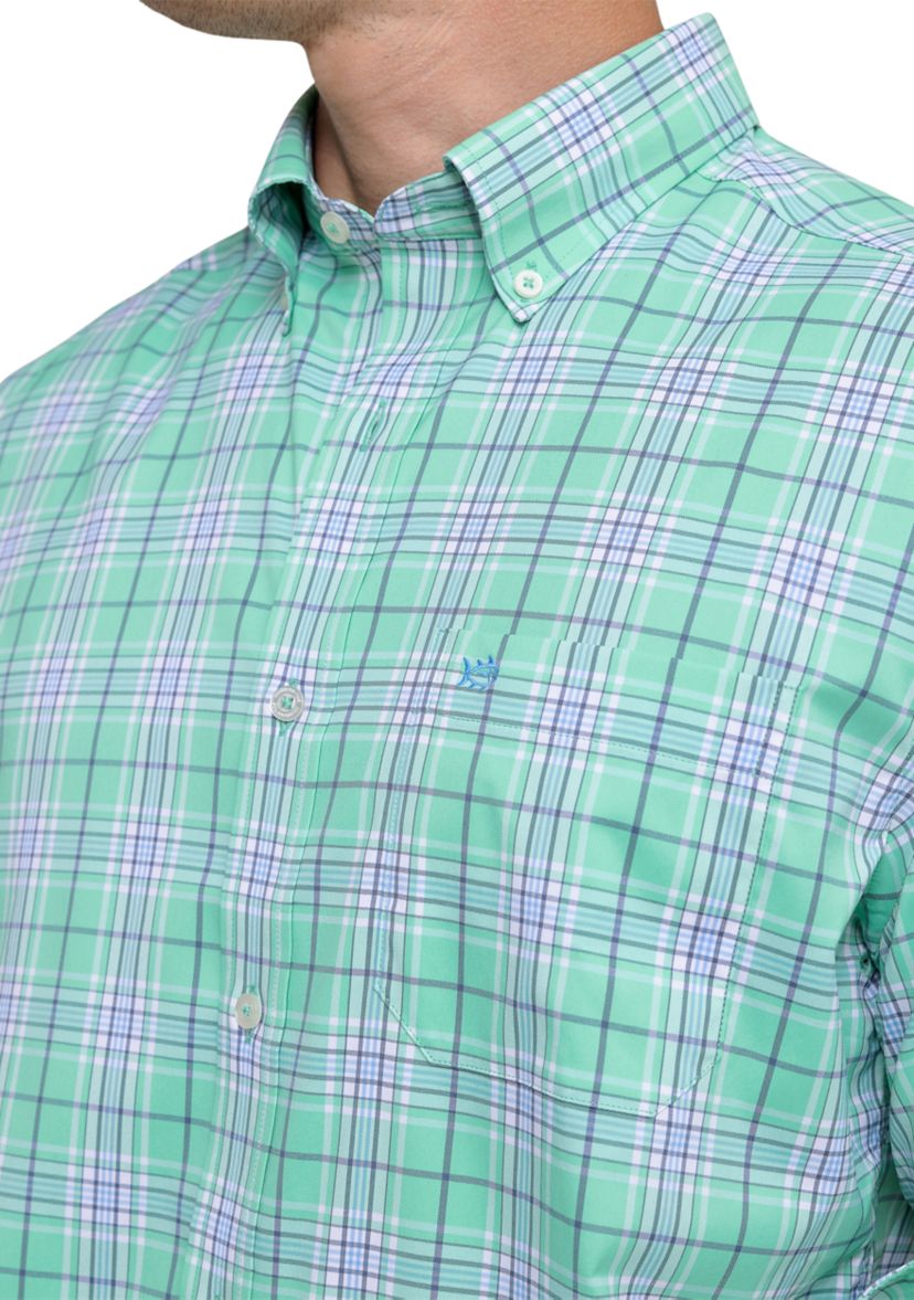 Mens River Point Plaid Printed Shirt