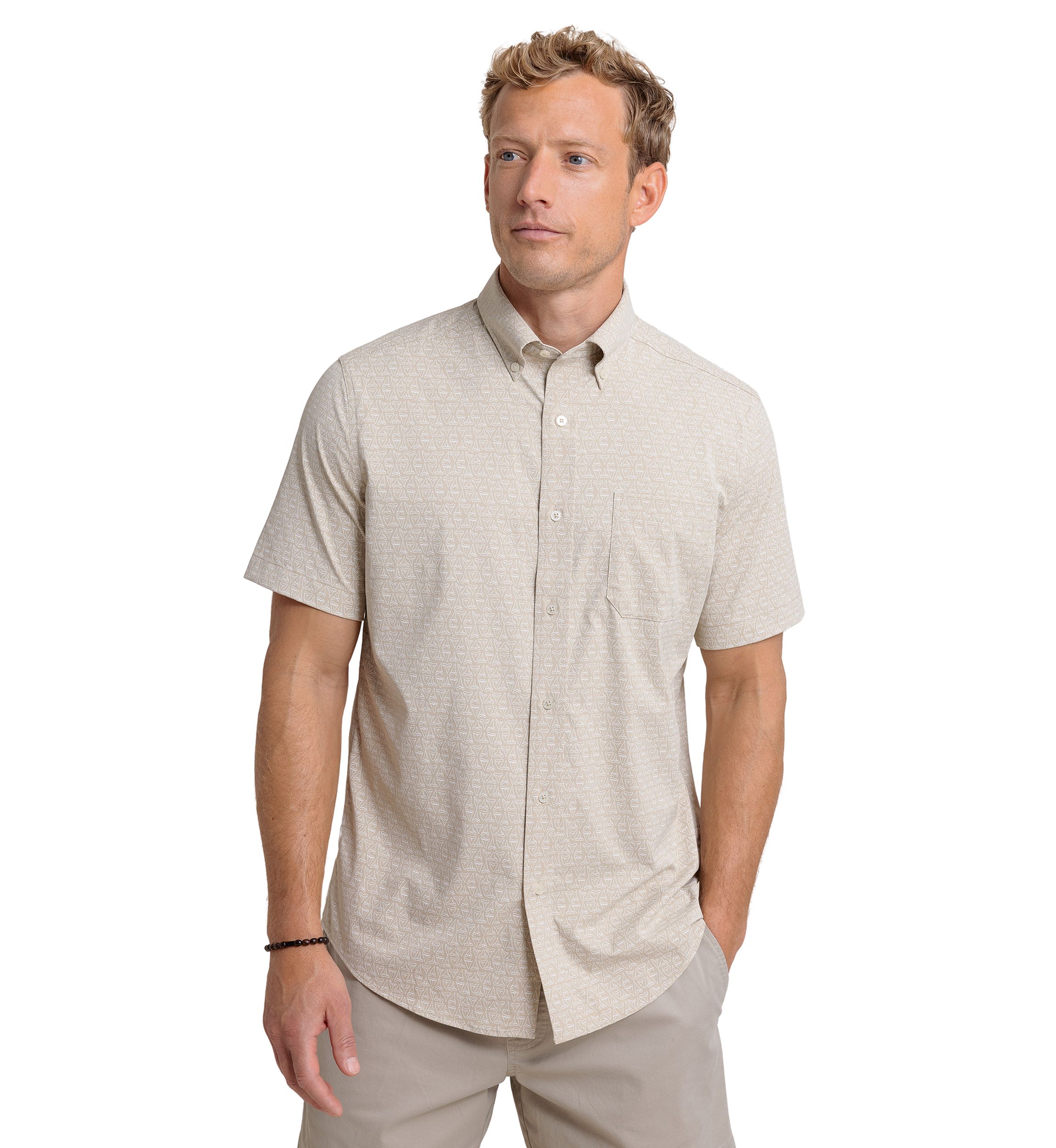 Printed Button Up Shirt 