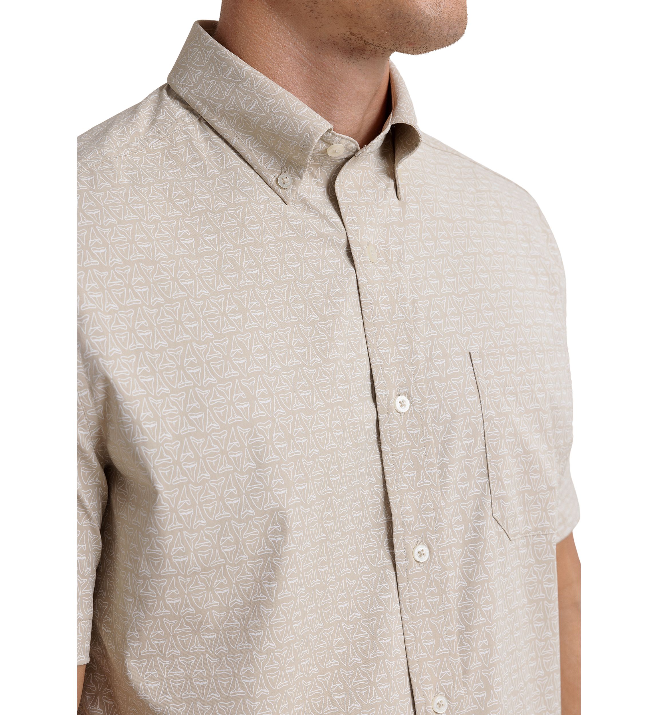Printed Button Up Shirt 