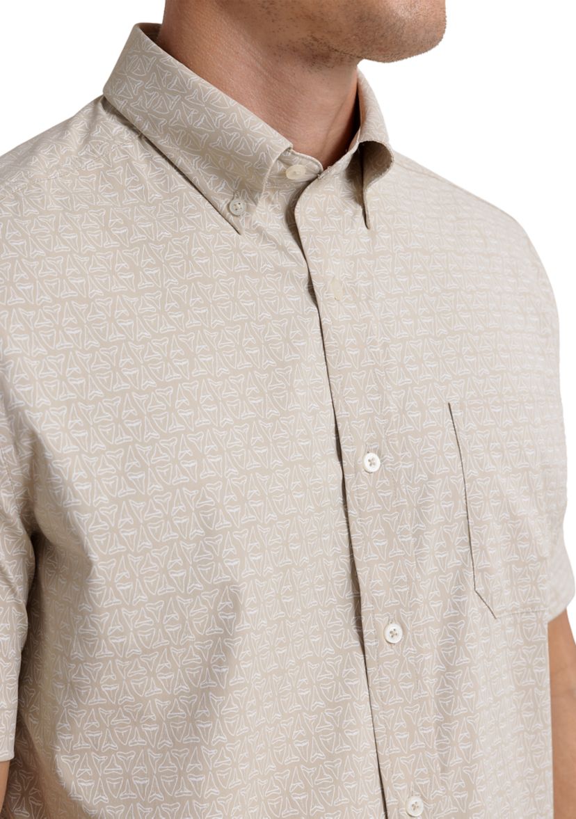 Printed Button Up Shirt 