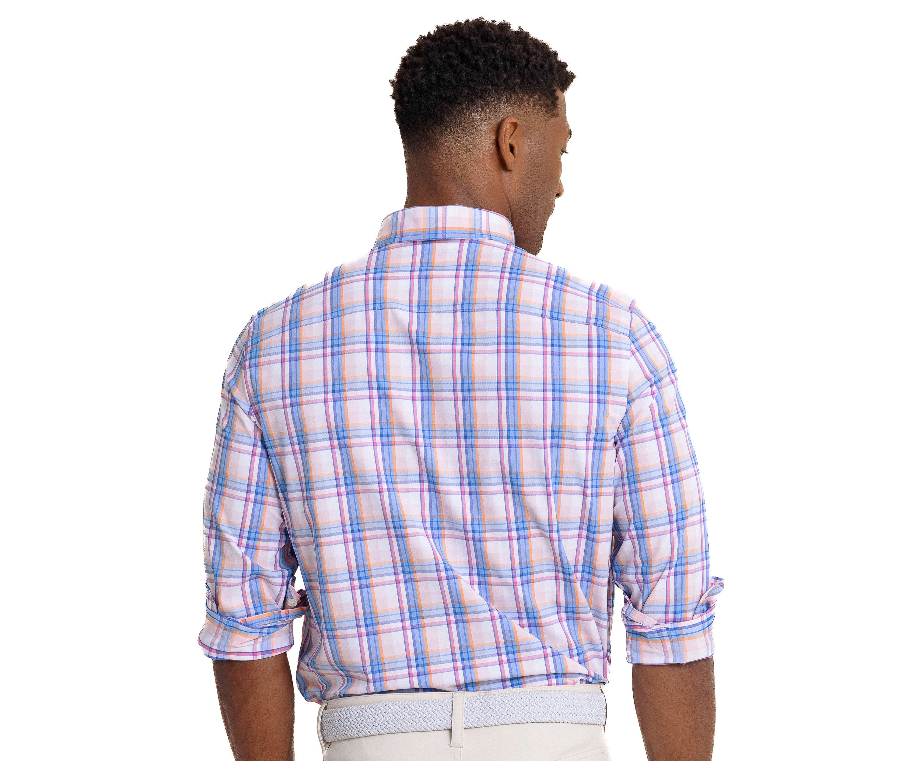 Mens Gaspee Plaid Intercoastal Sport Shirt