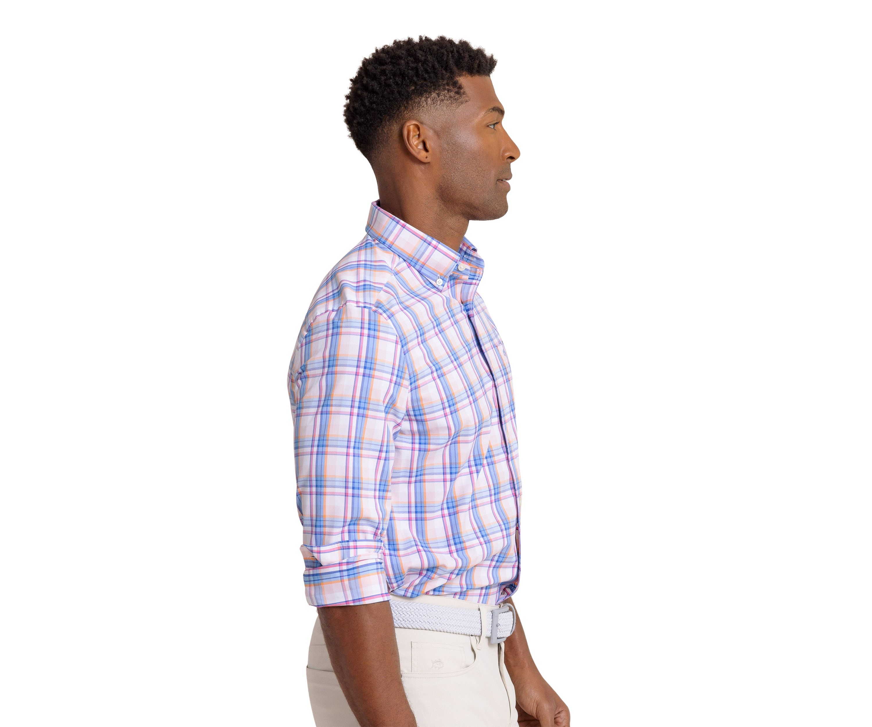 Mens Gaspee Plaid Intercoastal Sport Shirt