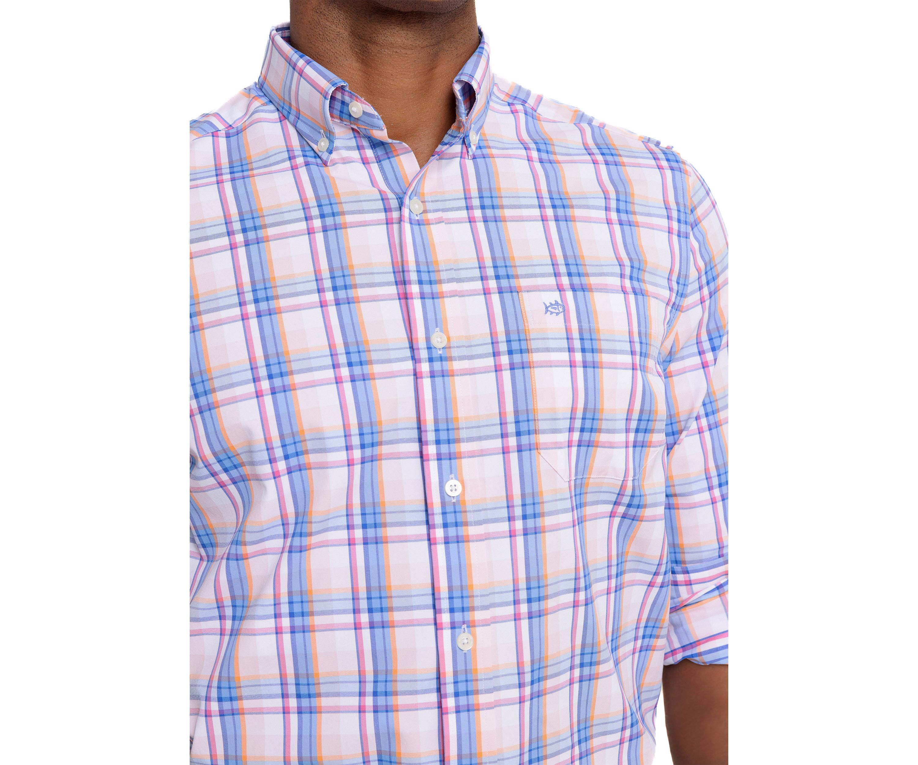 Mens Gaspee Plaid Intercoastal Sport Shirt