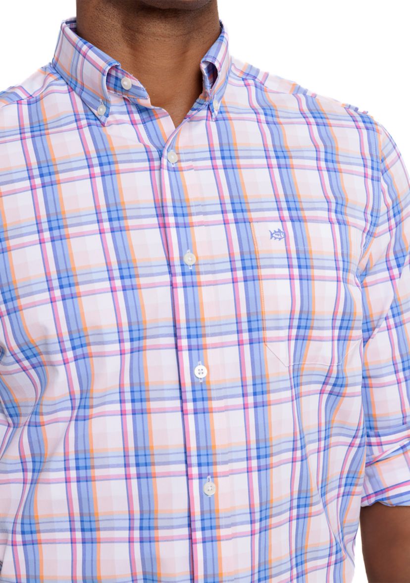 Mens Gaspee Plaid Intercoastal Sport Shirt
