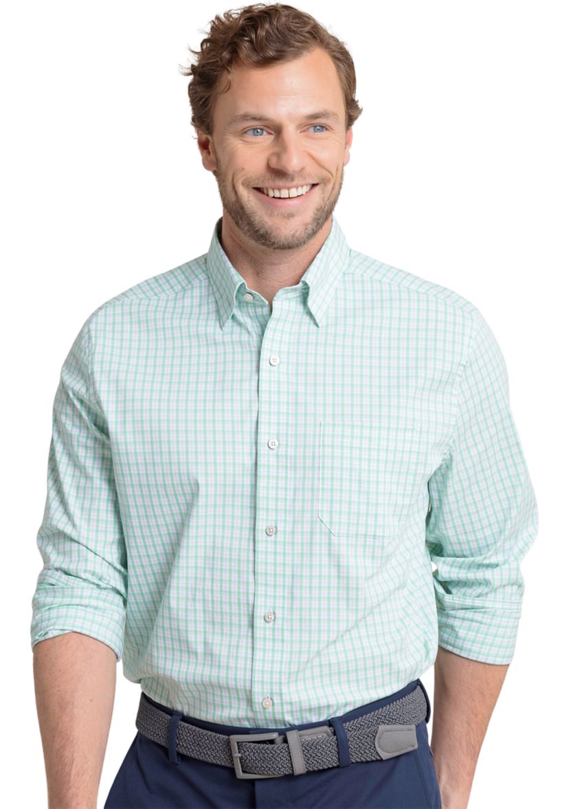 Mens Broad Creek Plaid Charleston Button Down Shirt