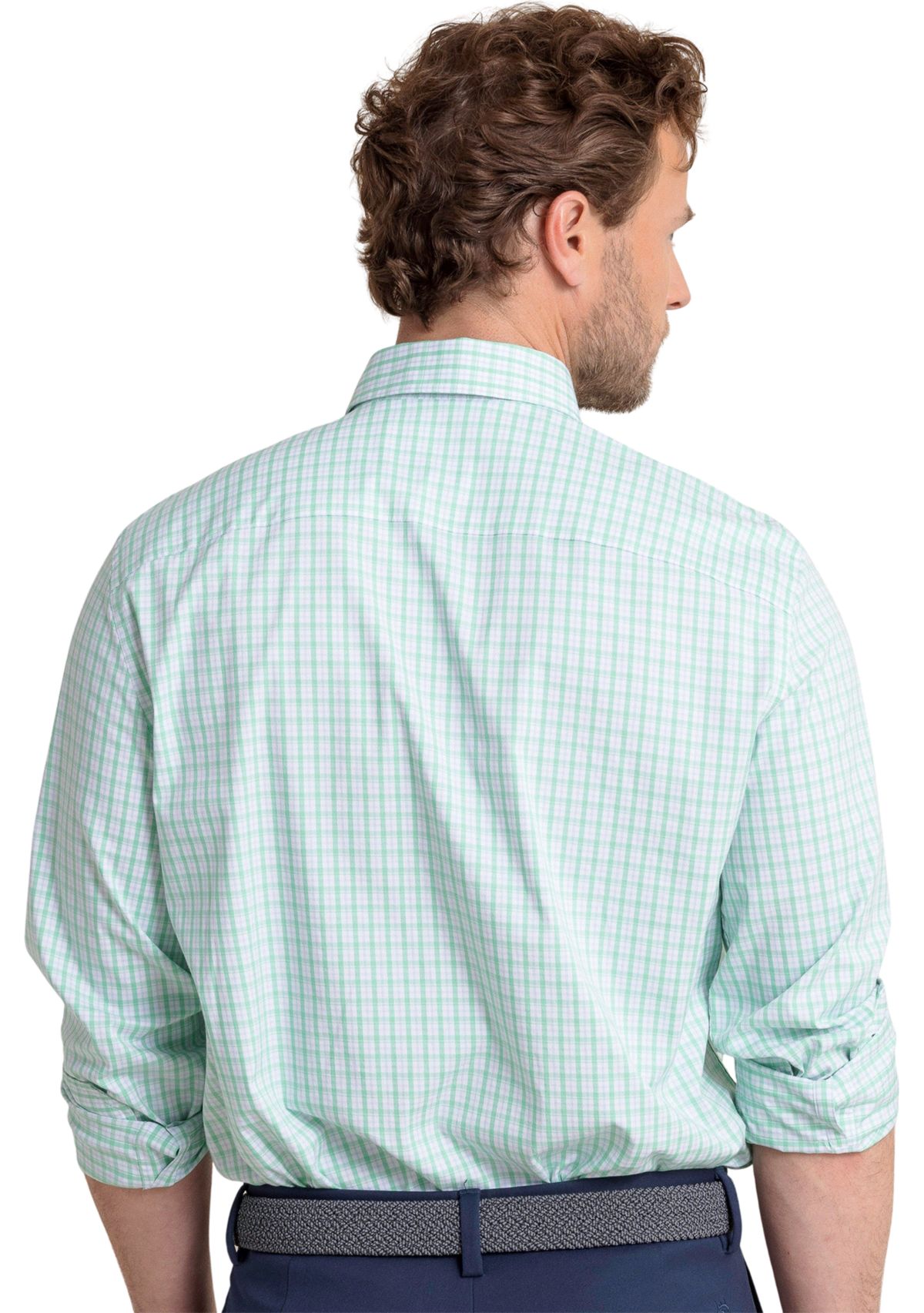 Mens Broad Creek Plaid Charleston Button Down Shirt