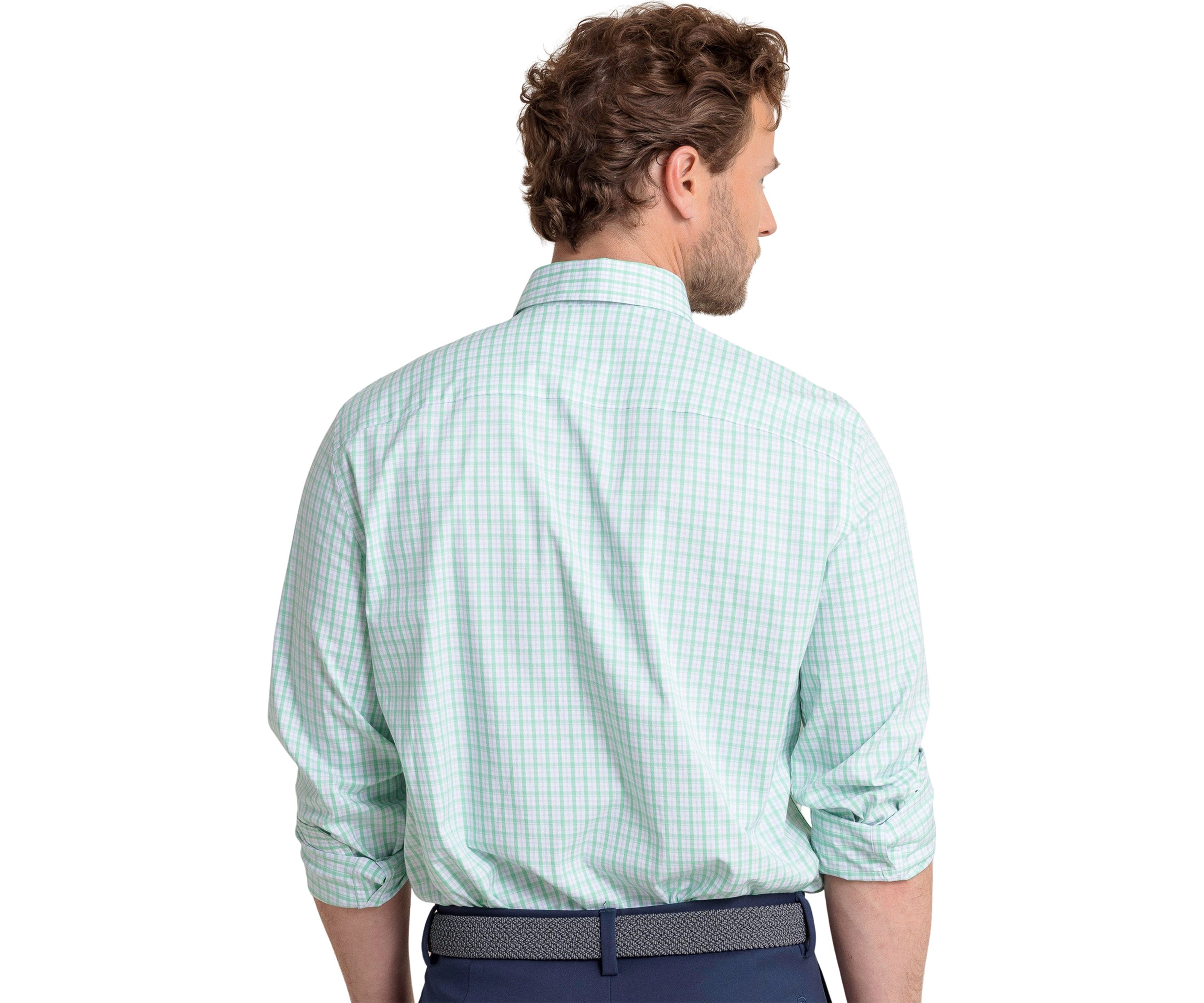 Mens Broad Creek Plaid Charleston Button Down Shirt