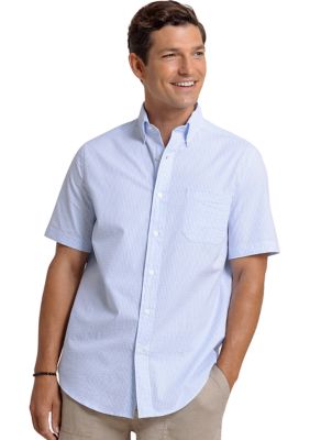 Southern Tide Men's Folly Field Stripe Seersucker Shirt, XL