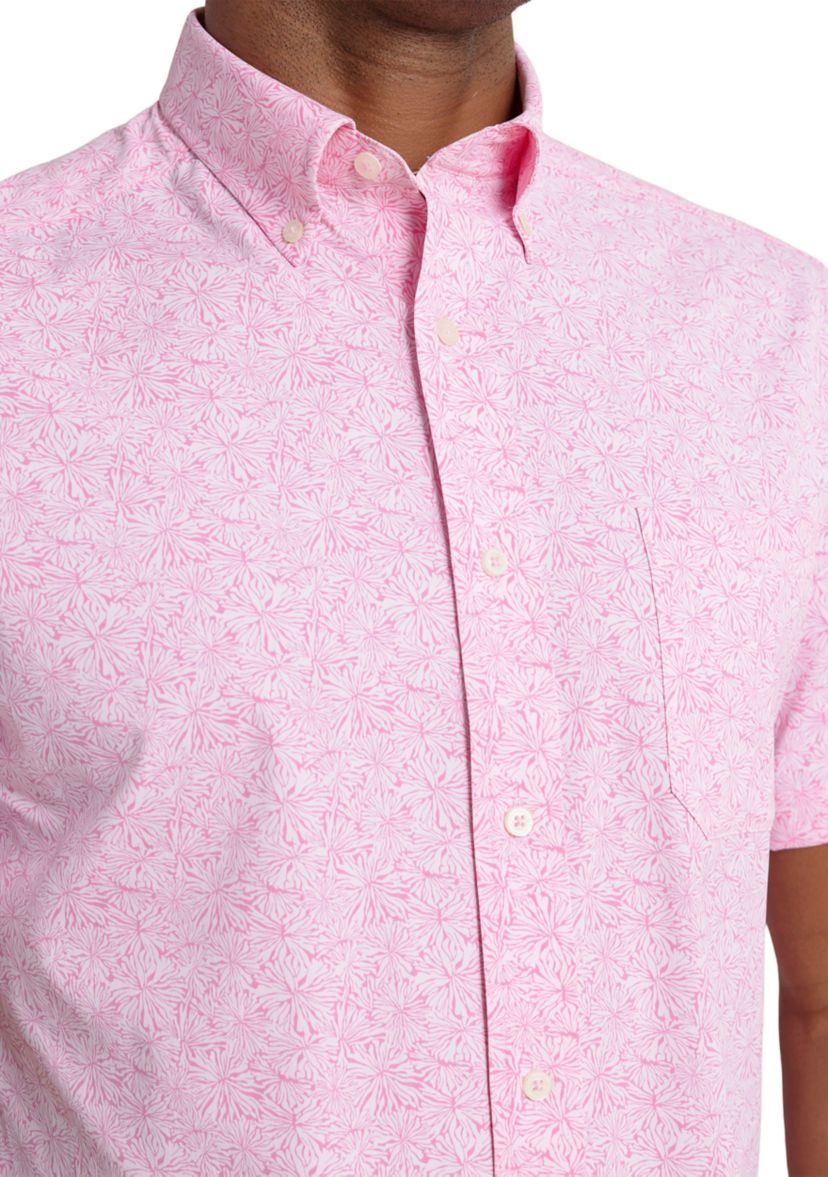 Mens Bloom Printed Button Down Shirt