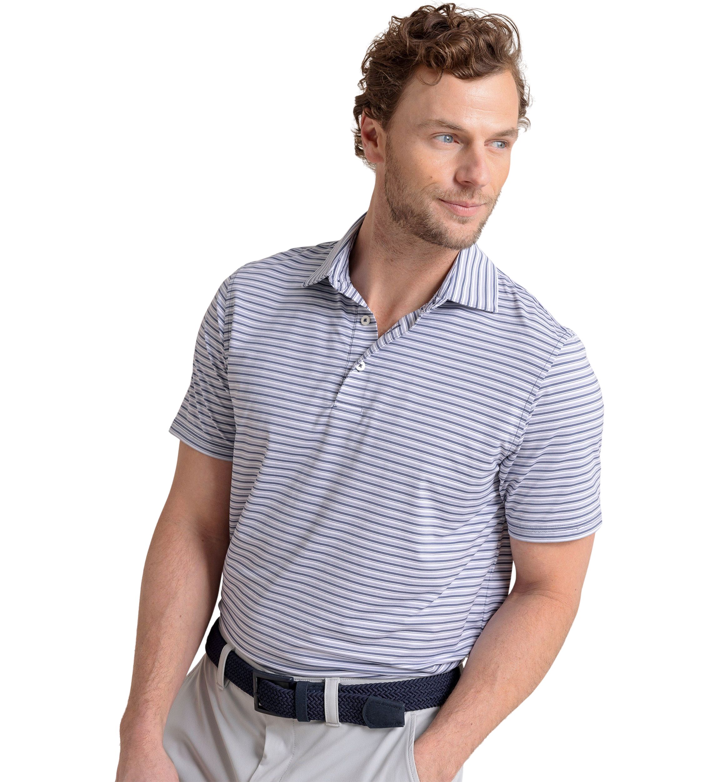 Short Sleeve Striped Polo Shirt 