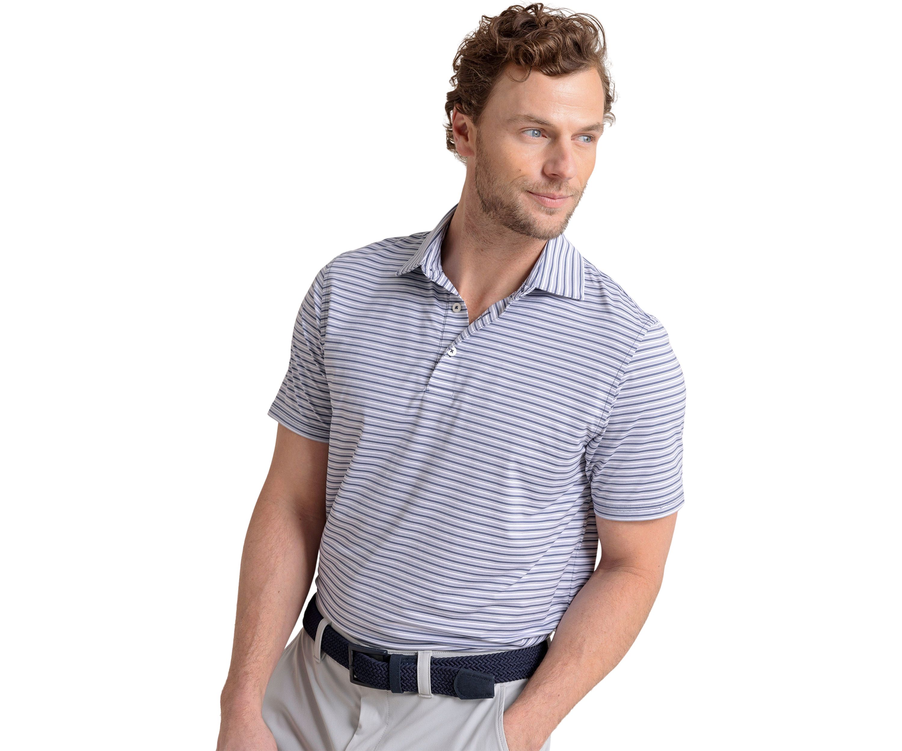 Short Sleeve Striped Polo Shirt 