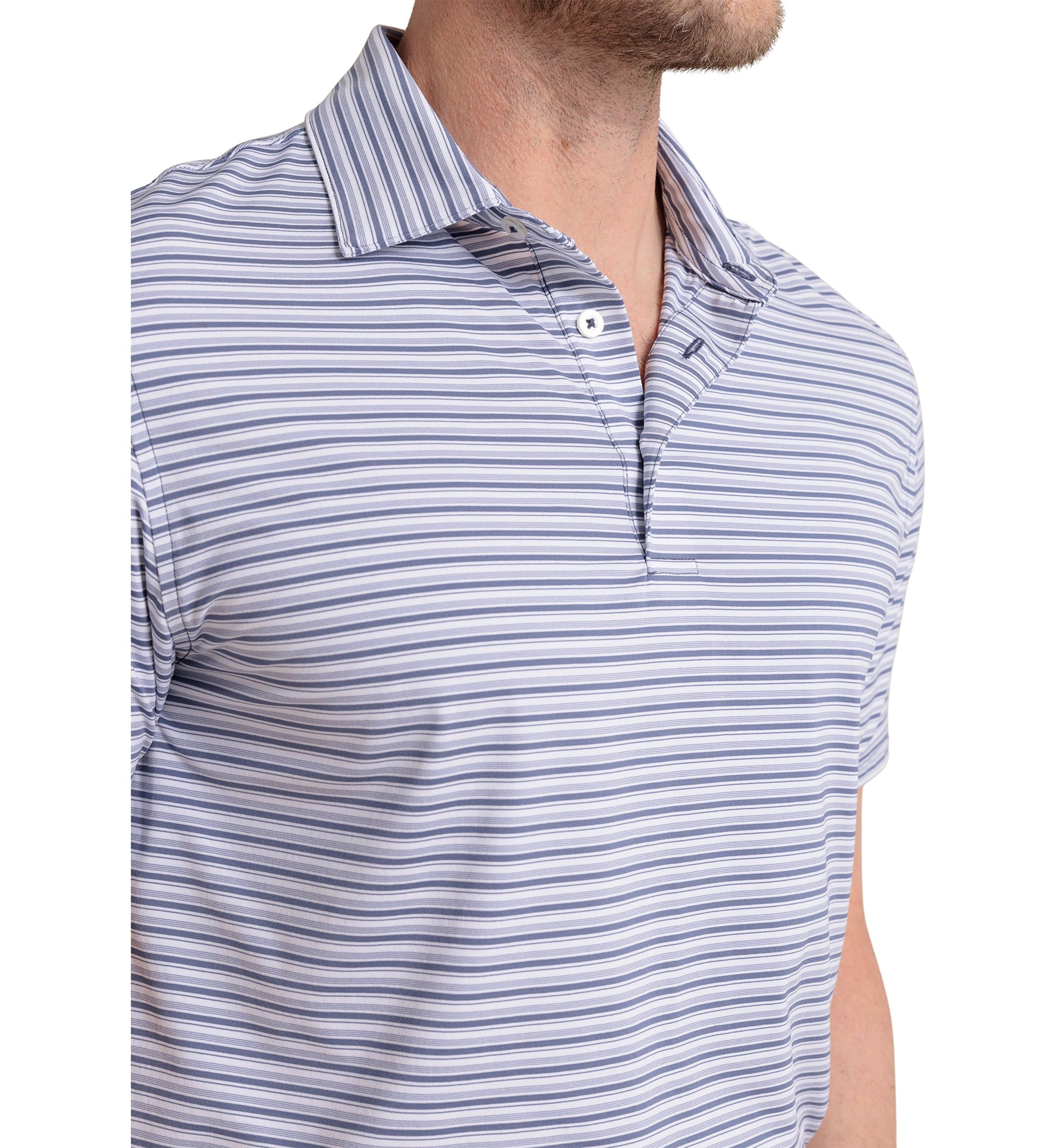 Short Sleeve Striped Polo Shirt 