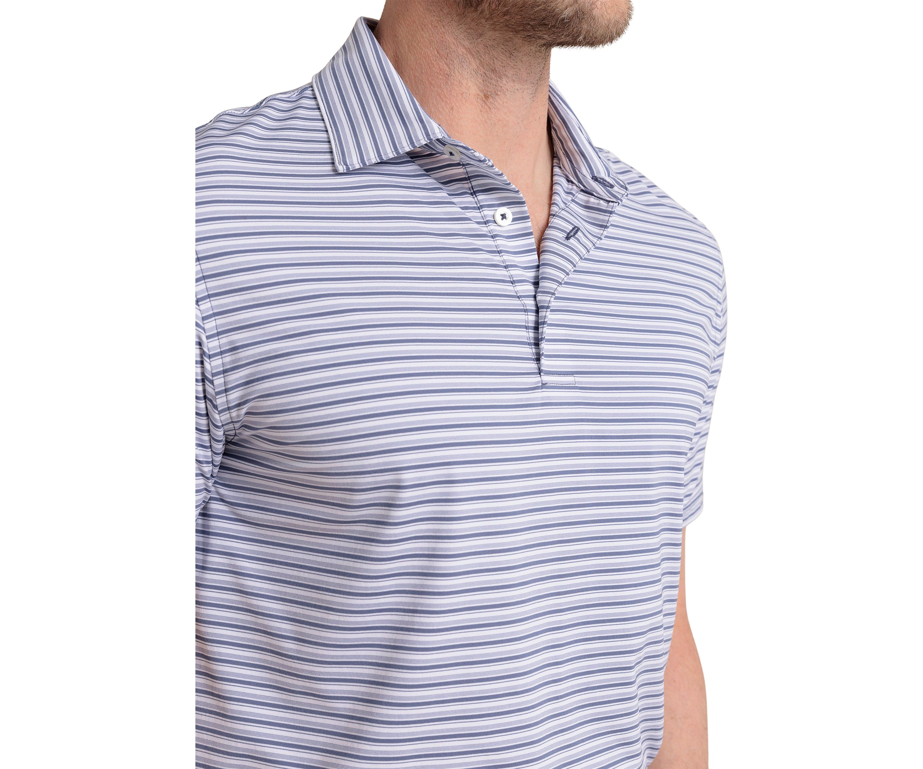 Short Sleeve Striped Polo Shirt 