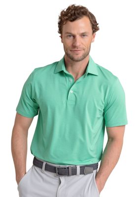 Southern Tide Men's Brrreeze Claxton Stripe Polo Shirt, Green, 2XL