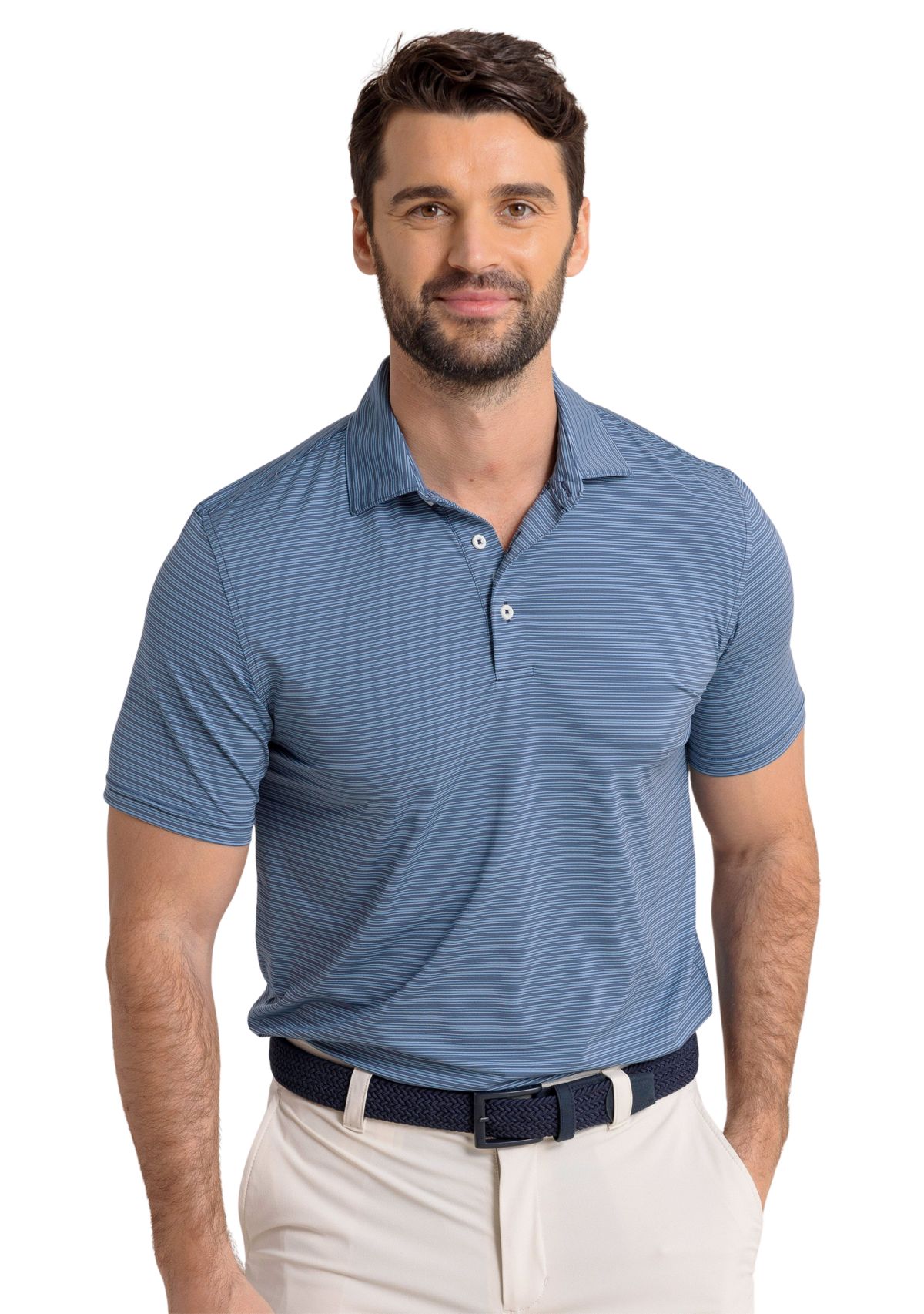 Mens Brrreeze Claxton Stripe Polo Shirt