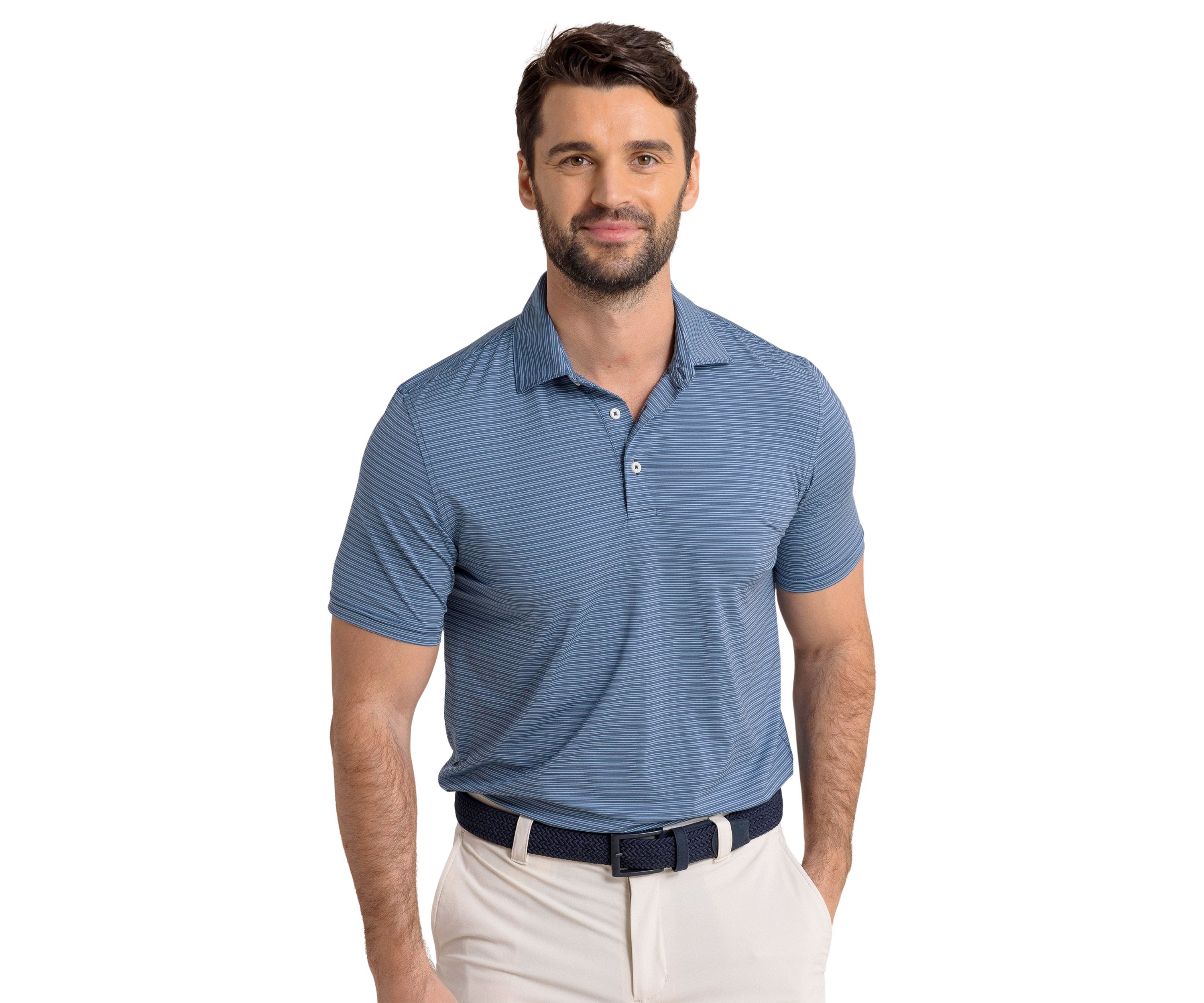 Mens Brrreeze Claxton Stripe Polo Shirt