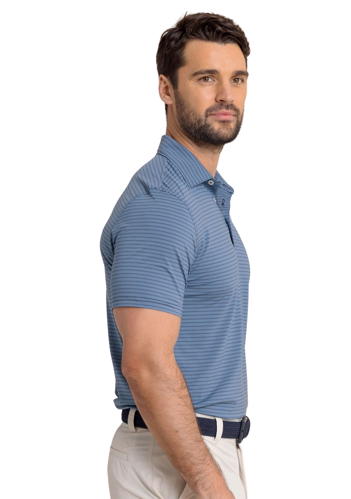 Mens Brrreeze Claxton Stripe Polo Shirt