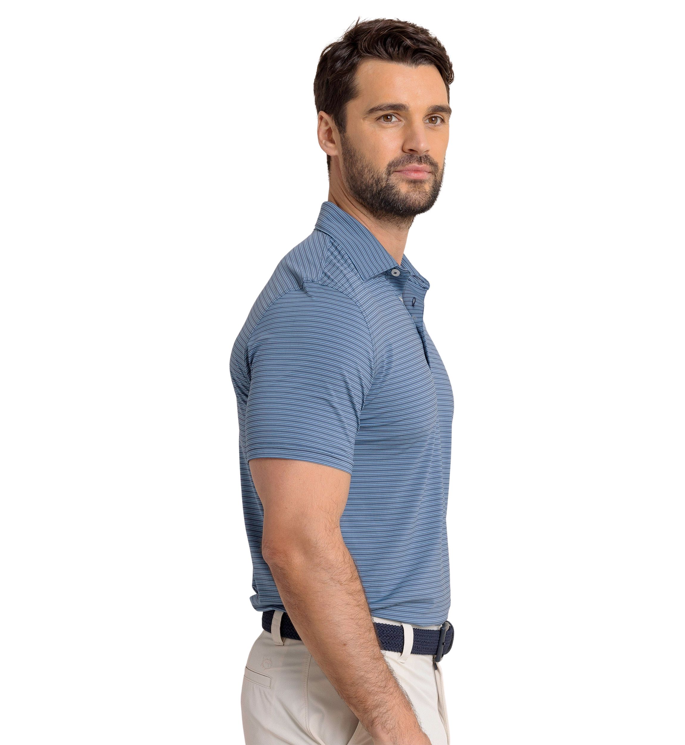 Mens Brrreeze Claxton Stripe Polo Shirt