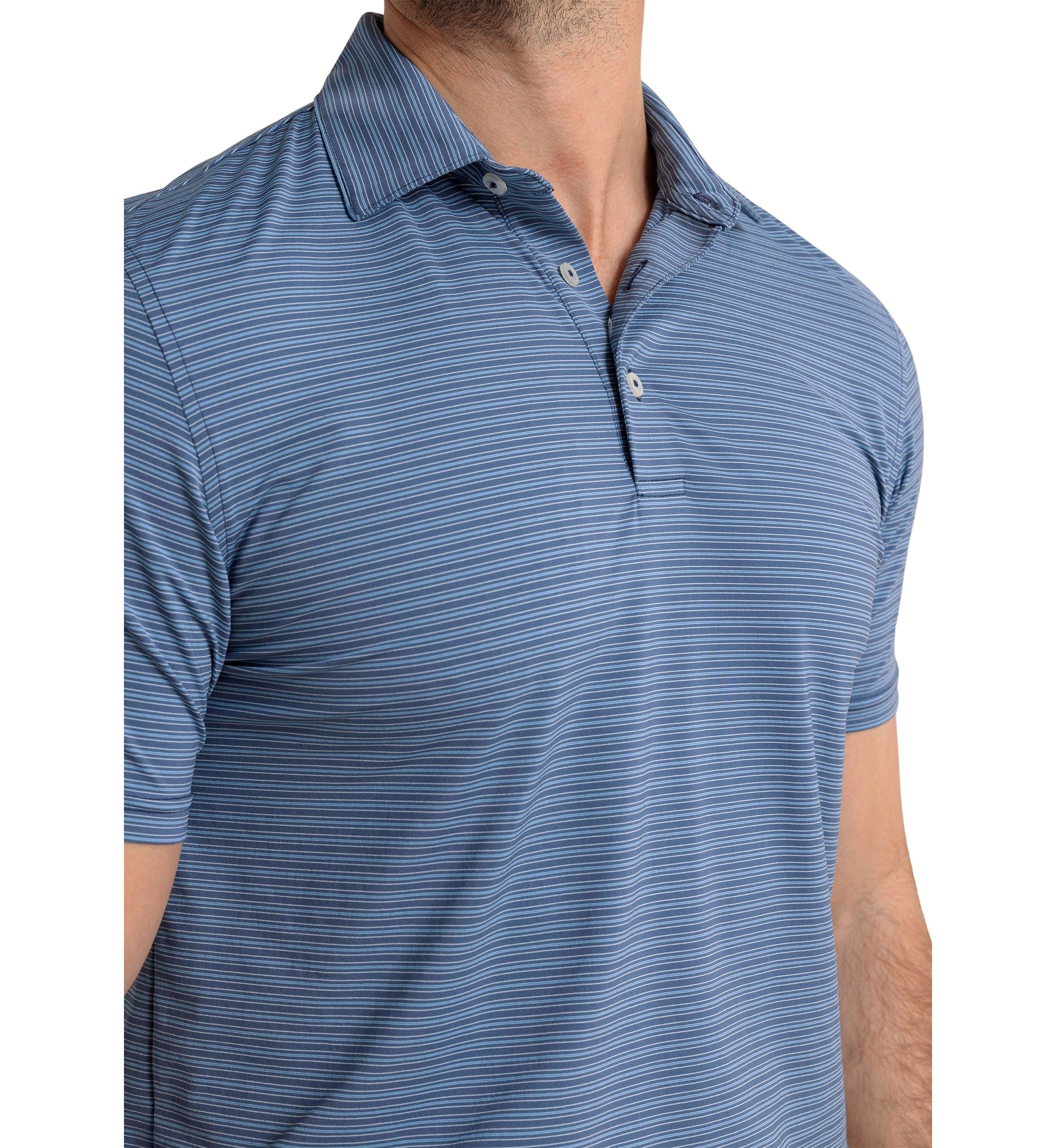 Mens Brrreeze Claxton Stripe Polo Shirt