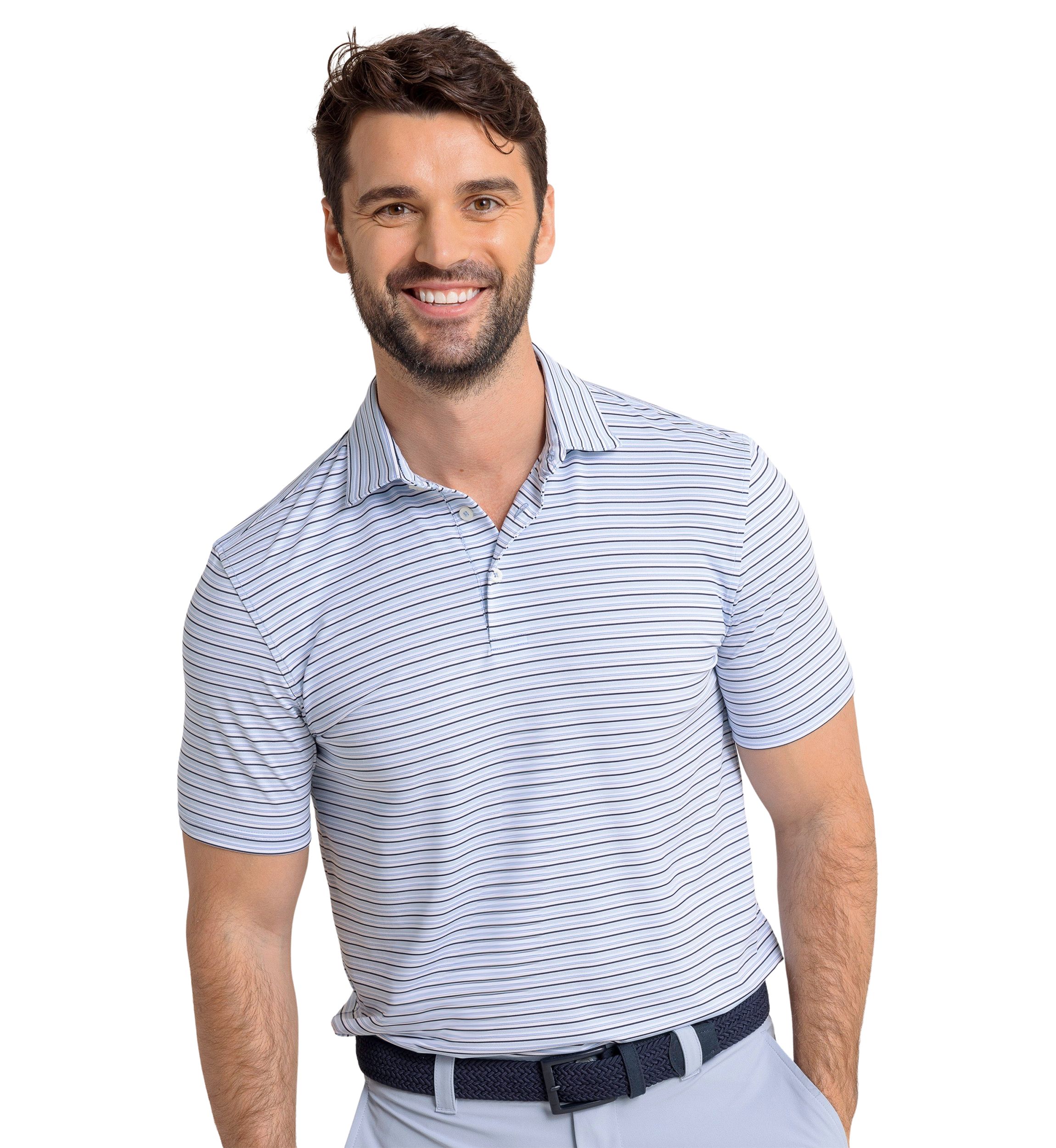 Driver Oyster Creek Stripe Polo Shirt