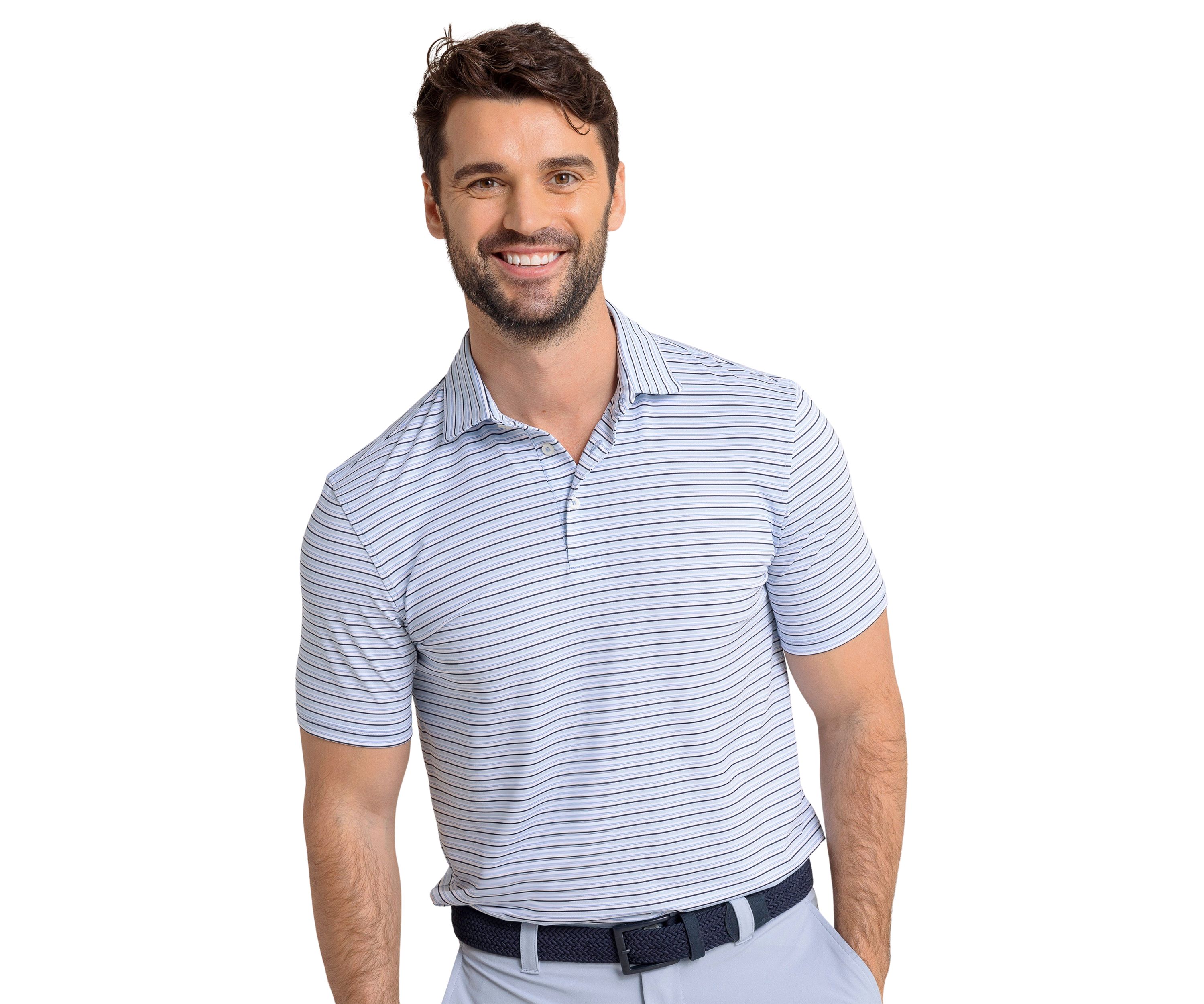 Driver Oyster Creek Stripe Polo Shirt