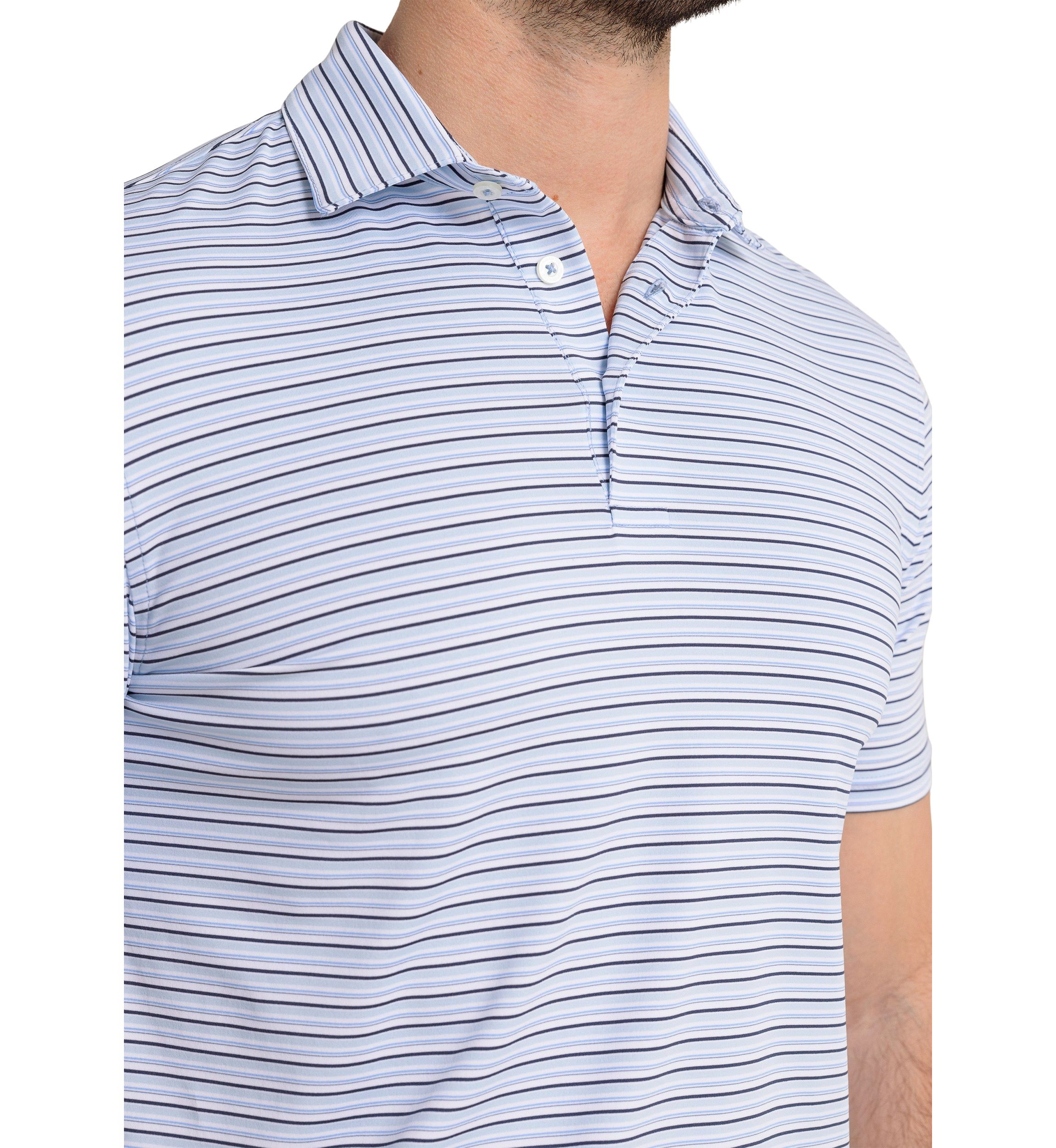 Driver Oyster Creek Stripe Polo Shirt