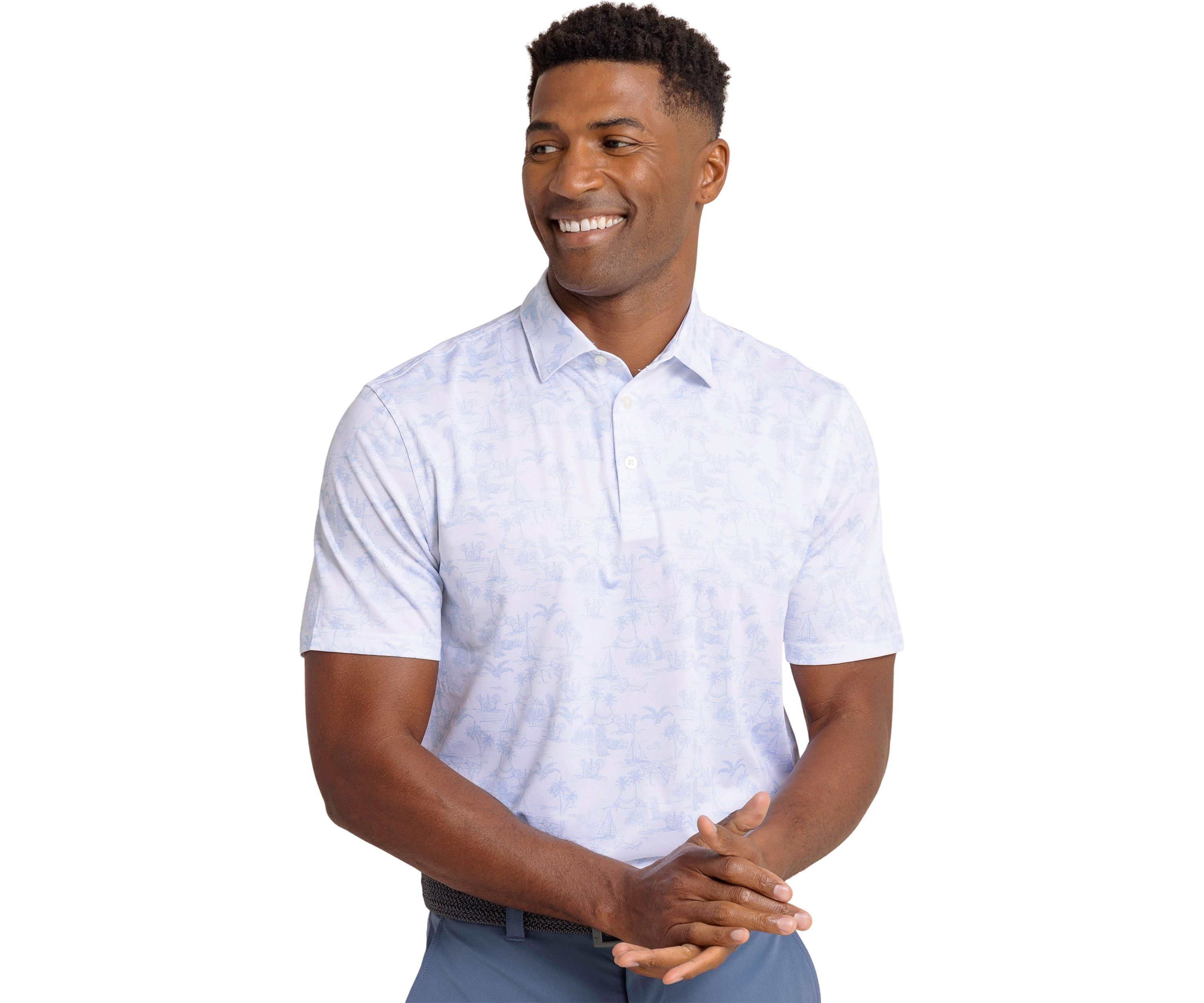 Driver Tide to the Shore Printed Polo Shirt