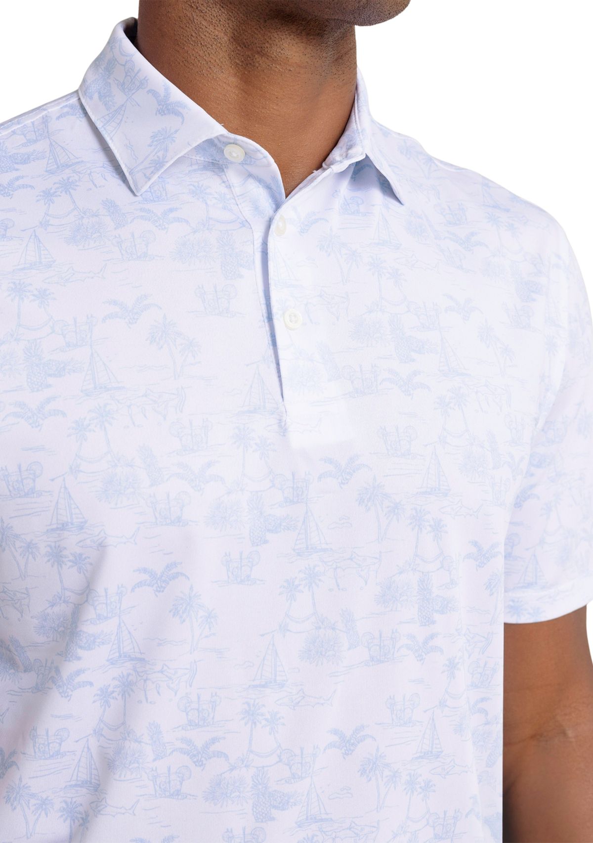 Driver Tide to the Shore Printed Polo Shirt