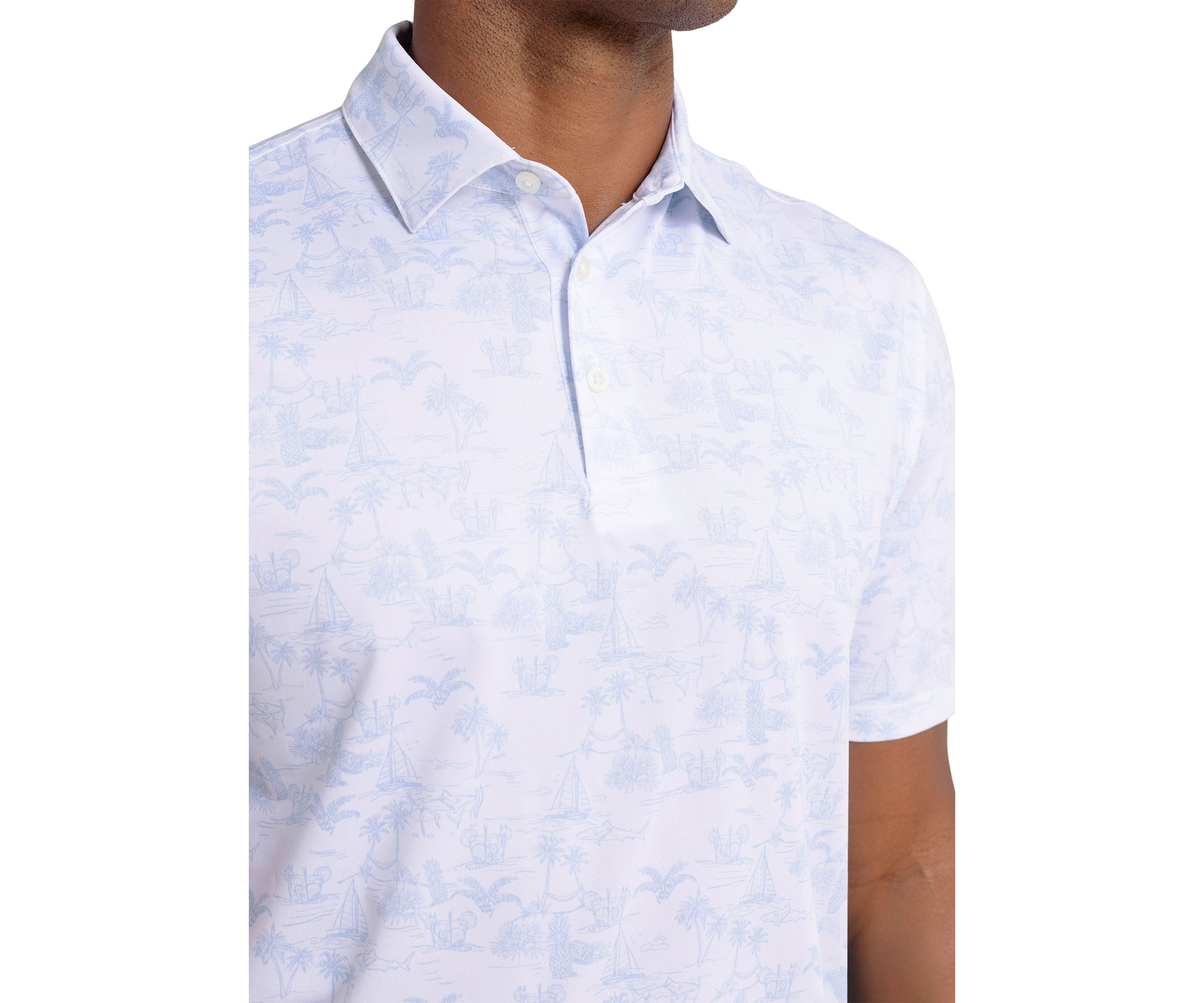 Driver Tide to the Shore Printed Polo Shirt