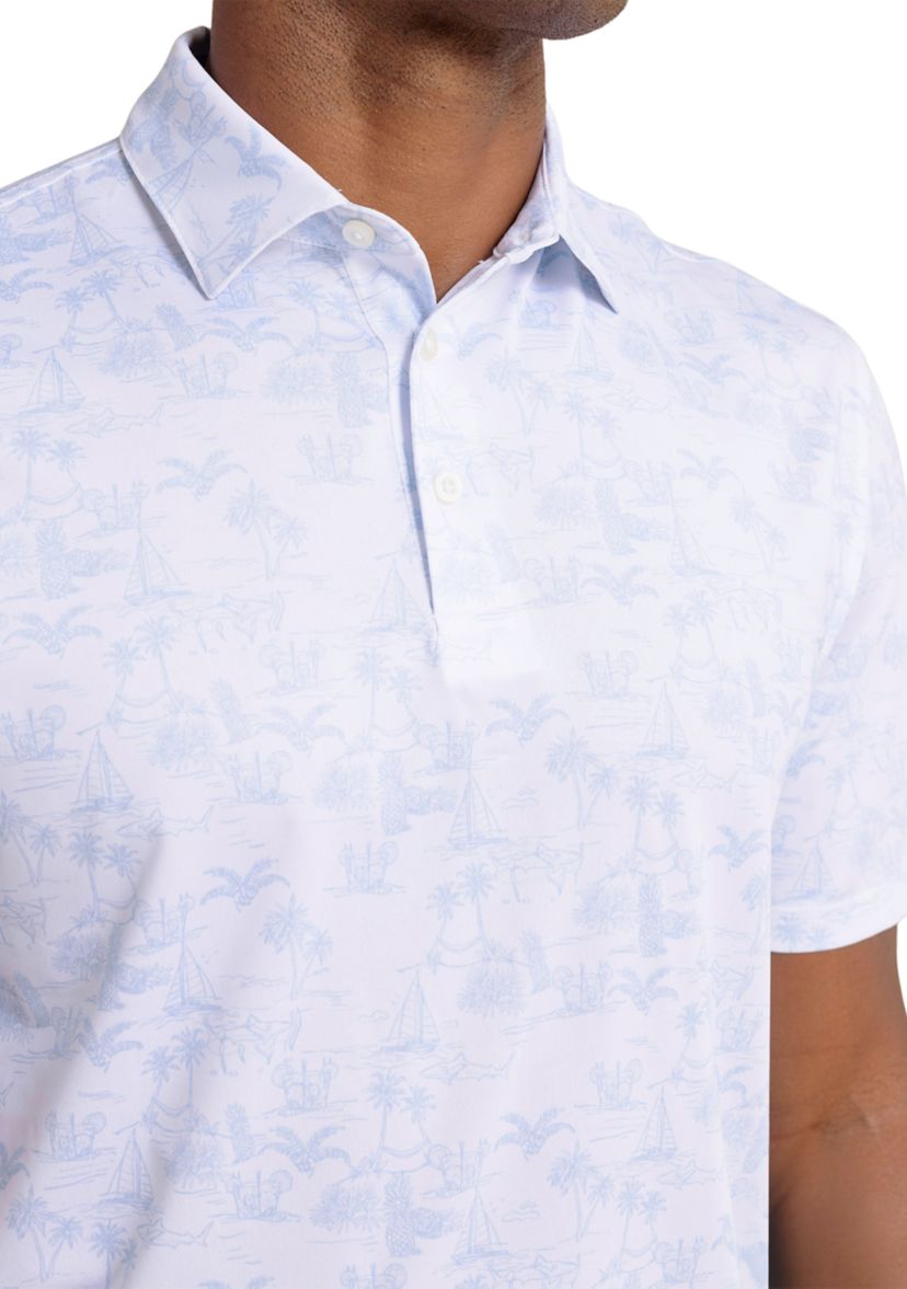Driver Tide to the Shore Printed Polo Shirt