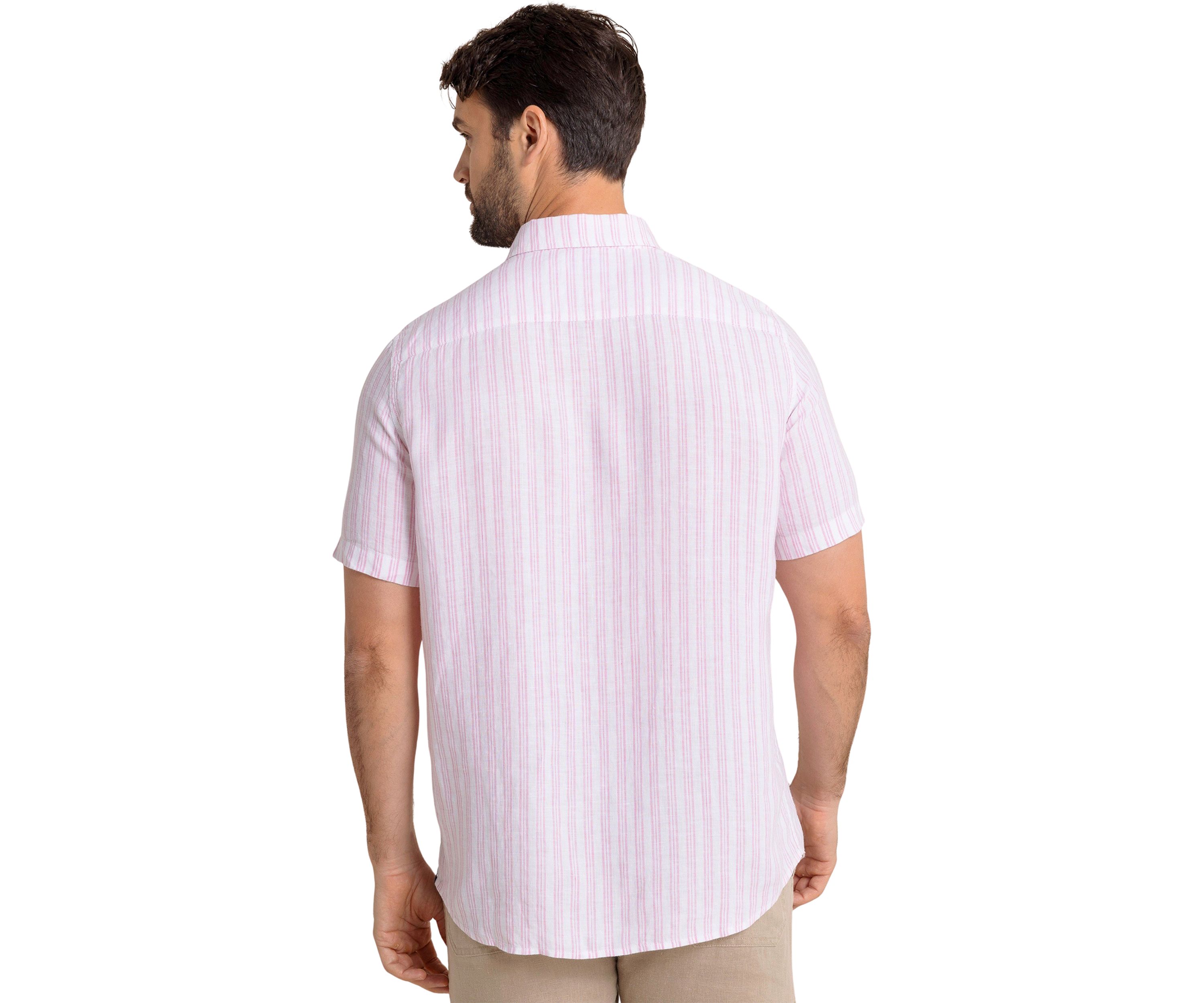 Striped Linen Button Down Shirt 