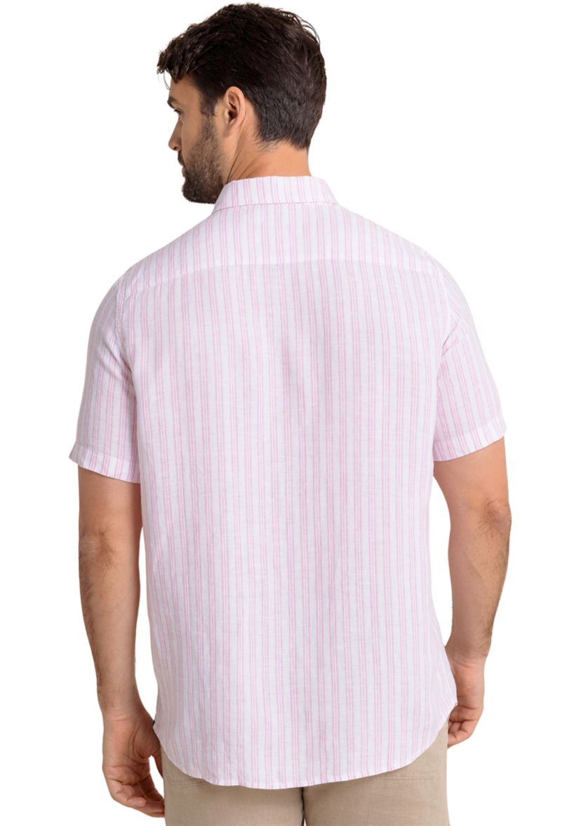 Striped Linen Button Down Shirt 
