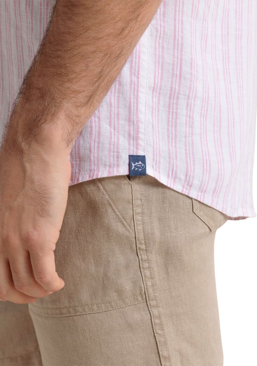 Striped Linen Button Down Shirt 