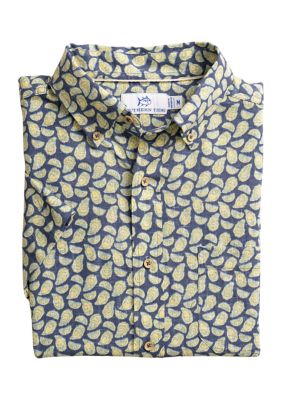 Southern Tide Men's Oyster Roast Button Up Shirt, 2XL