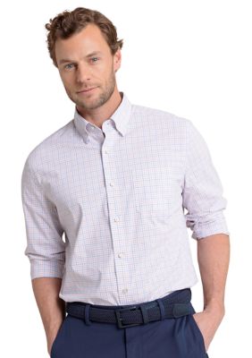 Southern Tide Men's Broughton Plaid Charlestone Sportshirt, Pink, 2XL