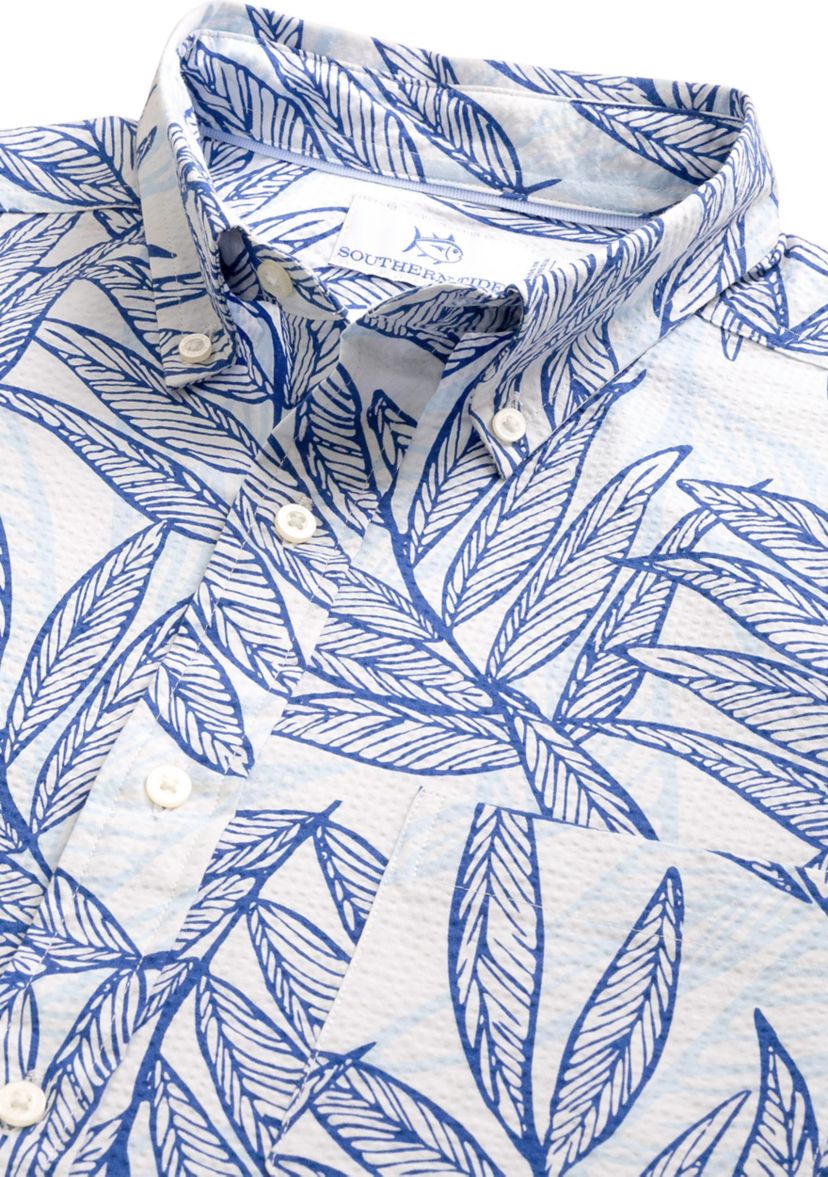 Blue Palms Seersucker Sport Shirt 