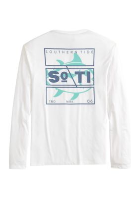 Southern Tide Men's Long Sleeve Performance Graphic T-Shirt, White, 2XL