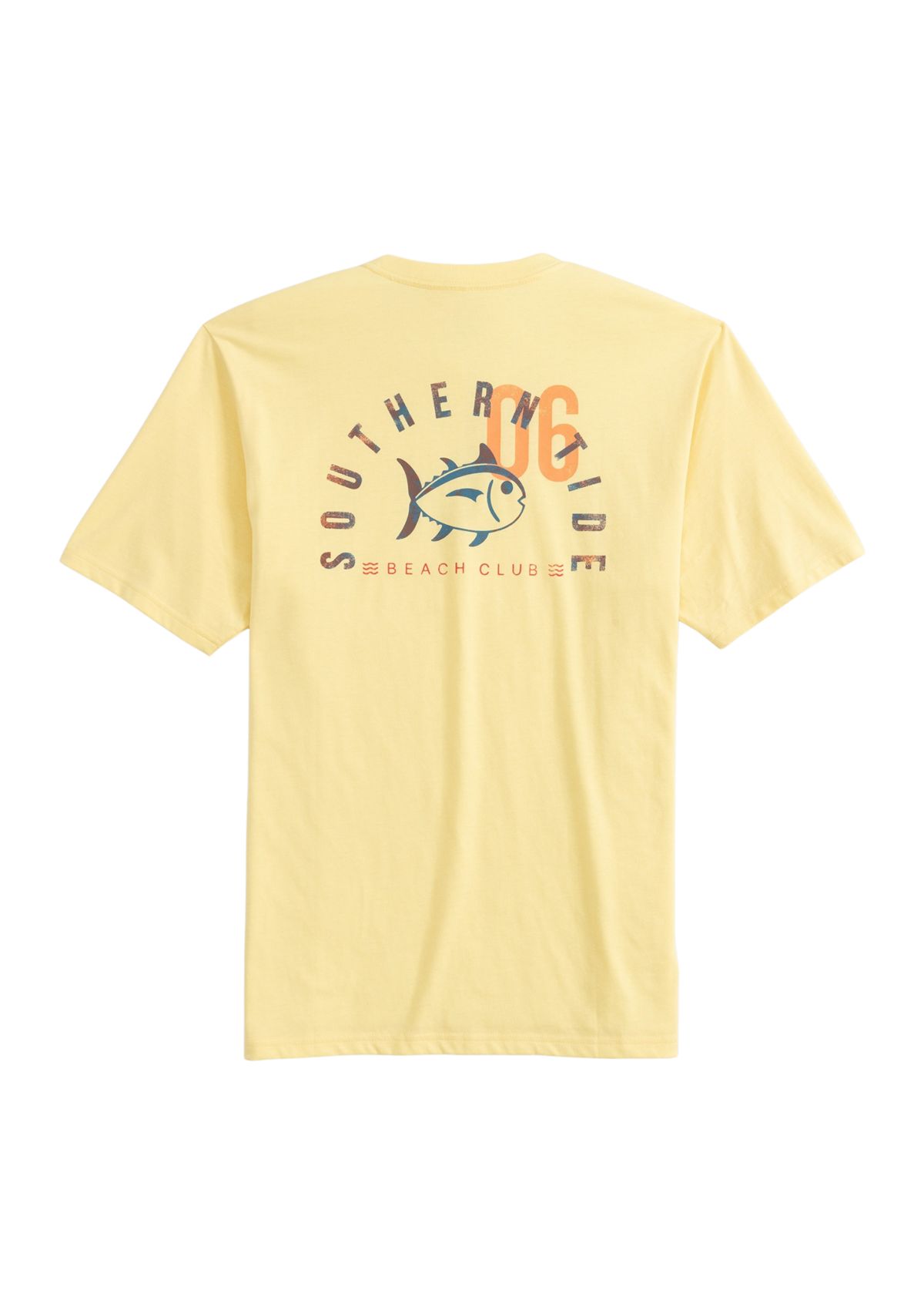 Mens Sun Faded Beach Club Short Sleeve Graphic T-Shirt
