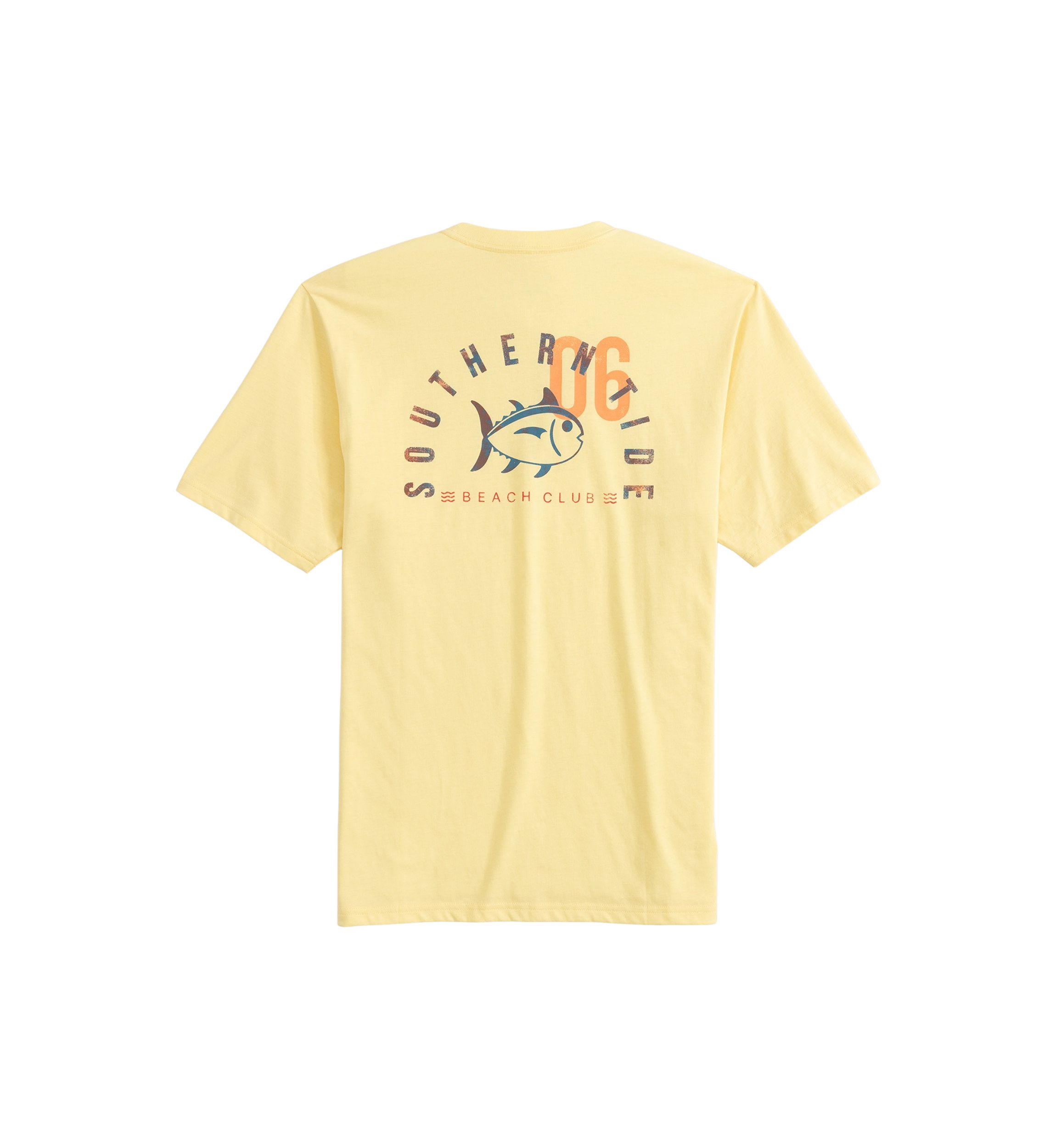 Mens Sun Faded Beach Club Short Sleeve Graphic T-Shirt