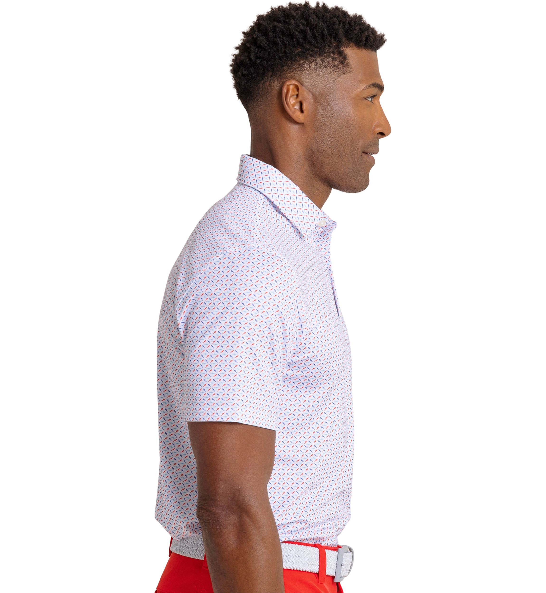 Mens Driver Fintastic Catch Printed Polo Shirt