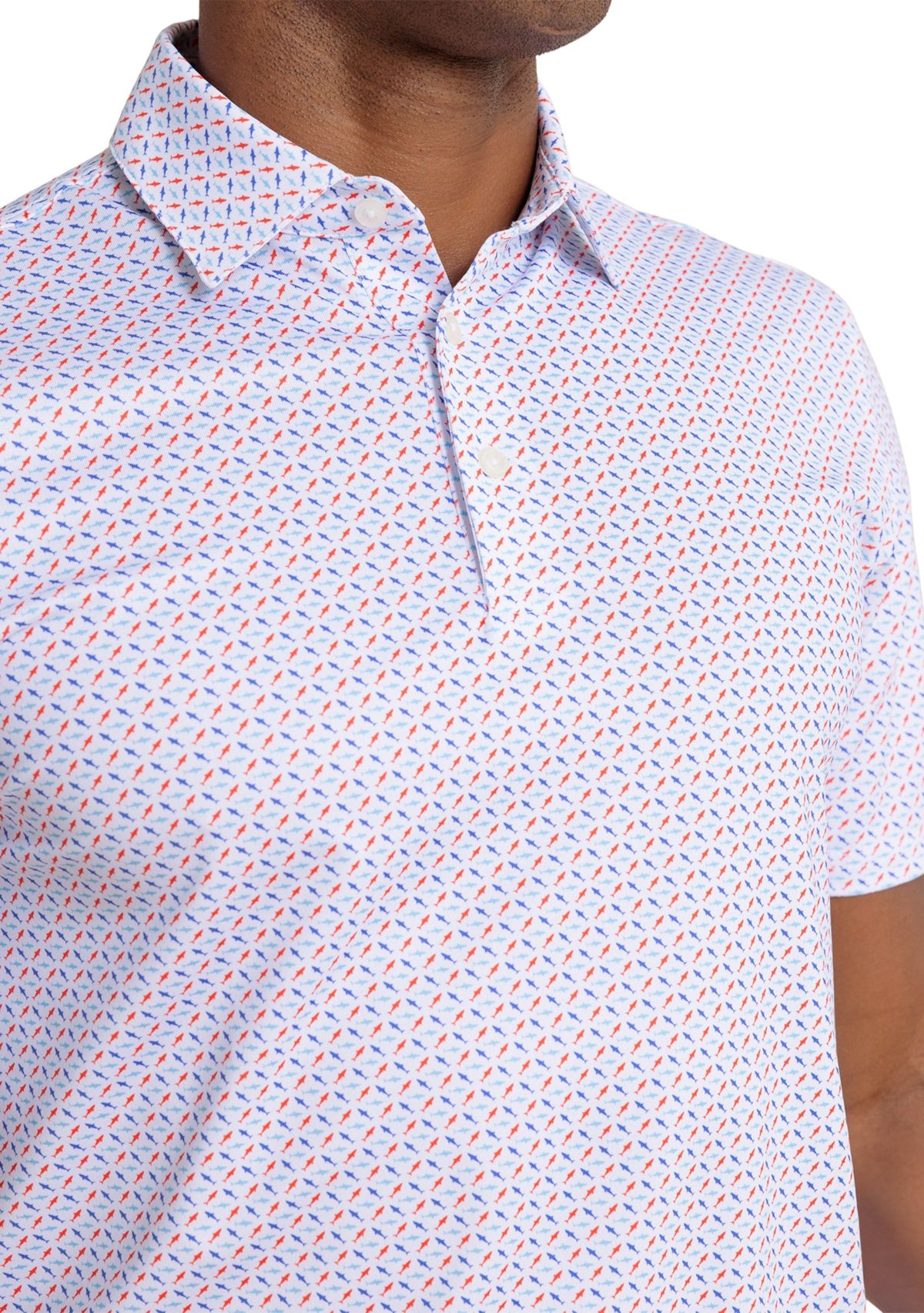 Mens Driver Fintastic Catch Printed Polo Shirt