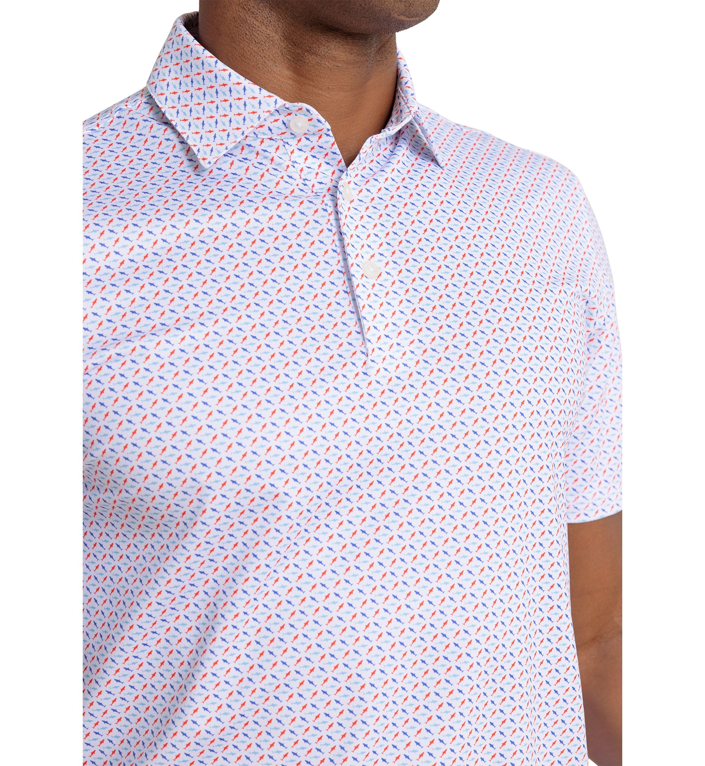 Mens Driver Fintastic Catch Printed Polo Shirt