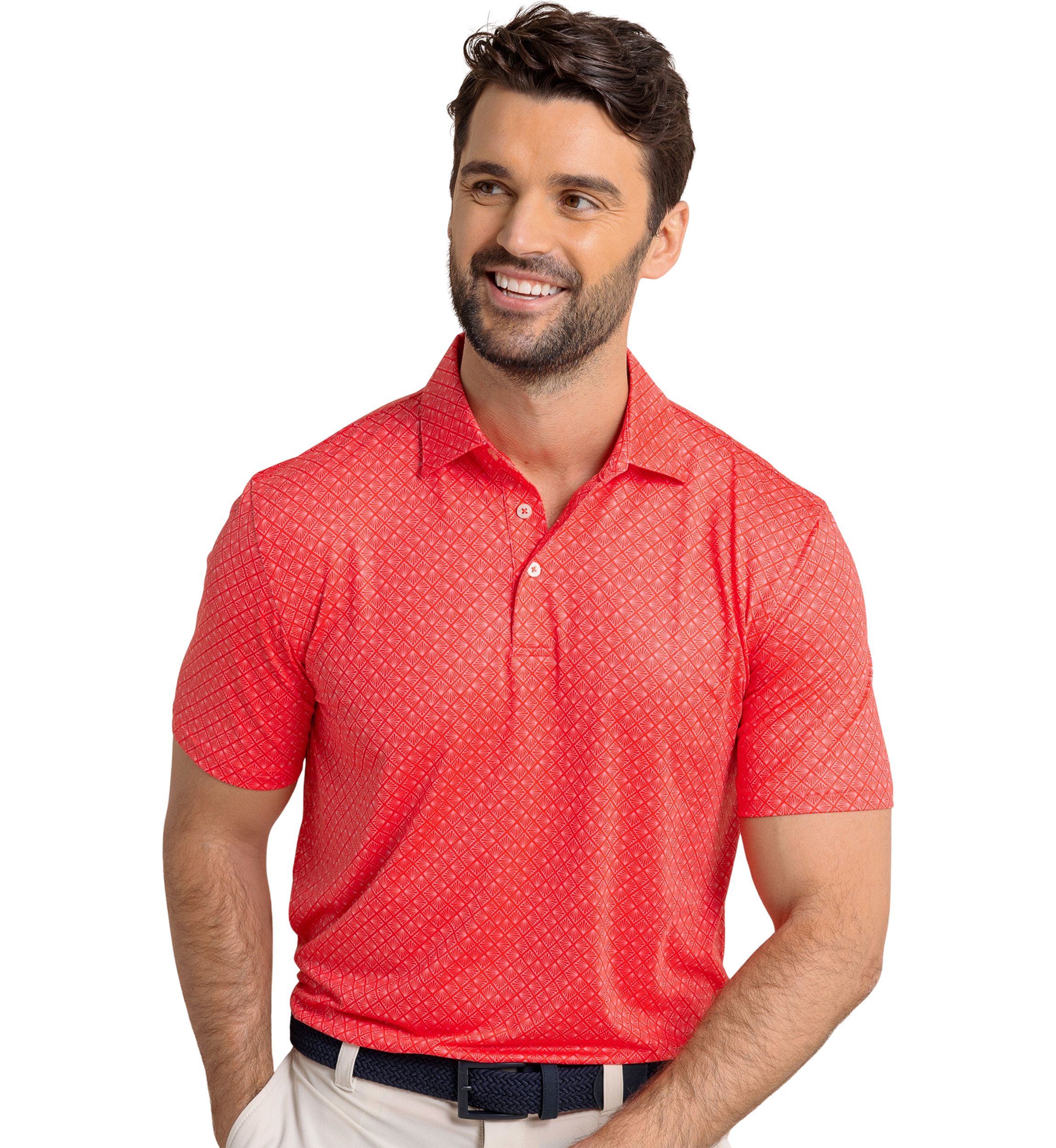 Short Sleeve Driver Snazzy Scales Polo Shirt