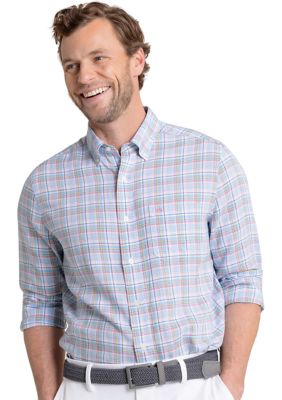 Southern Tide Men's Emerald Shores Plaid Printed Headland Button Down Shirt, 2XL