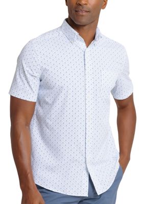 Southern Tide Men's Short Sleeve Anchors Away Sportshirt, Blue, 2XL