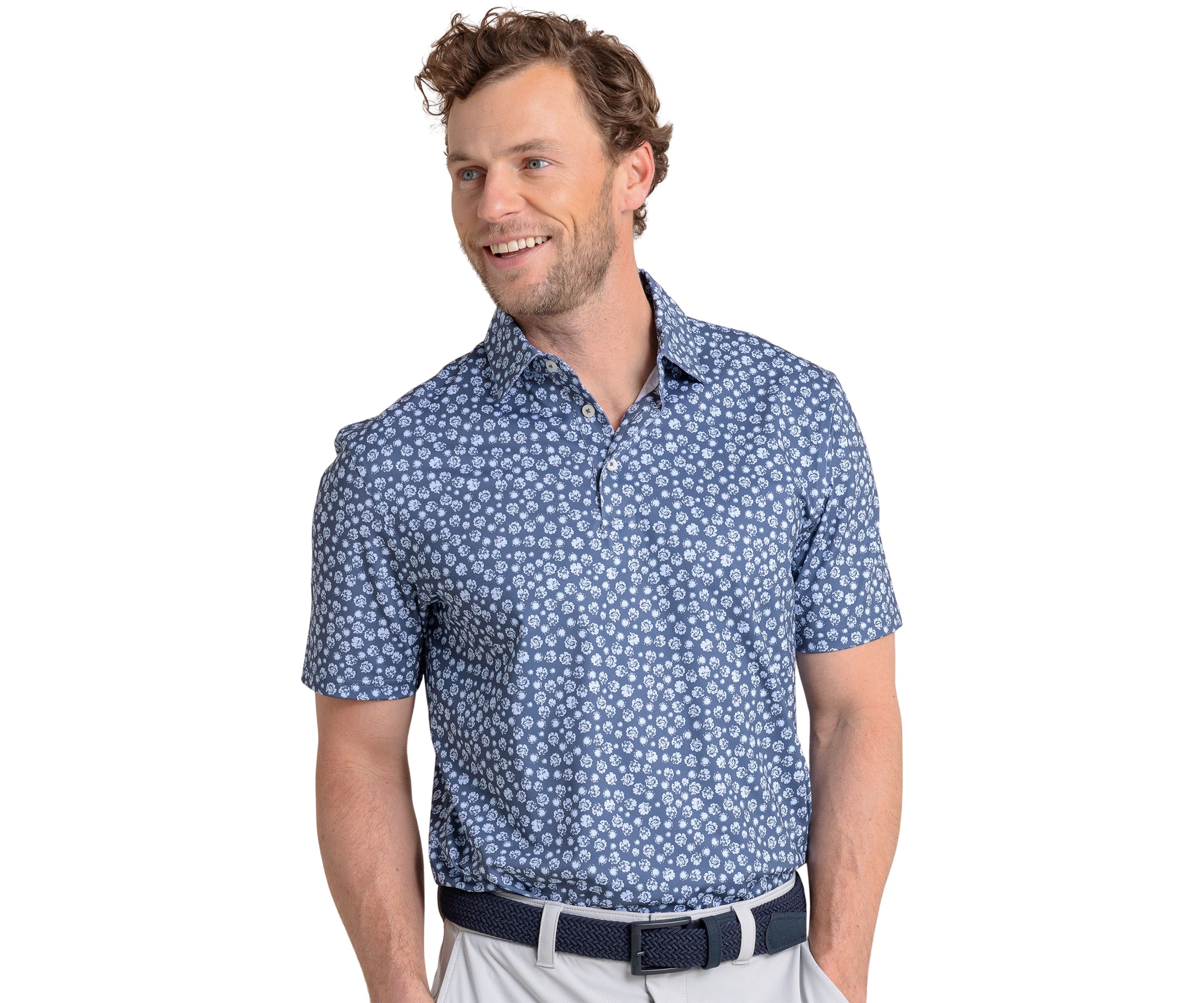 Mens Driver Blossom Bliss Printed Polo Shirt